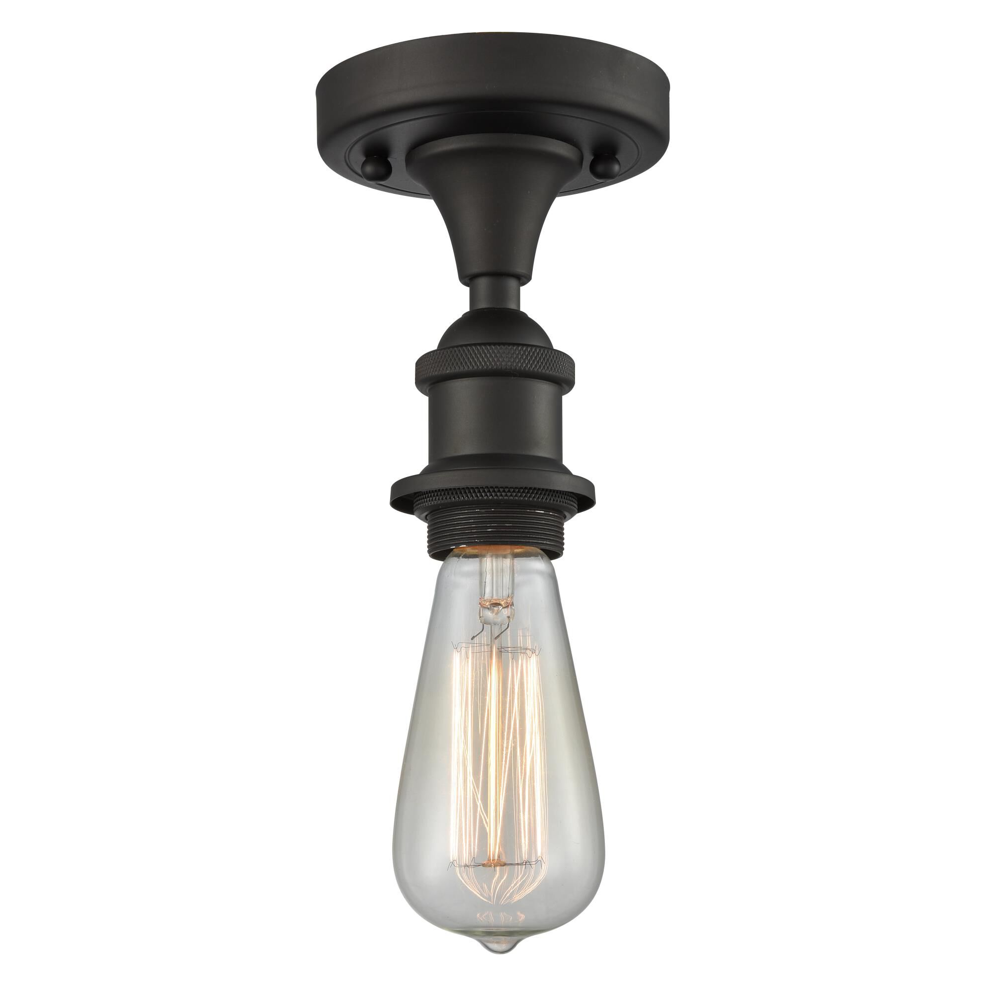 Bruno Marashlian Bare Bulb 4 Inch 1 Light LED Semi Flush Mount by Innovations Lighting