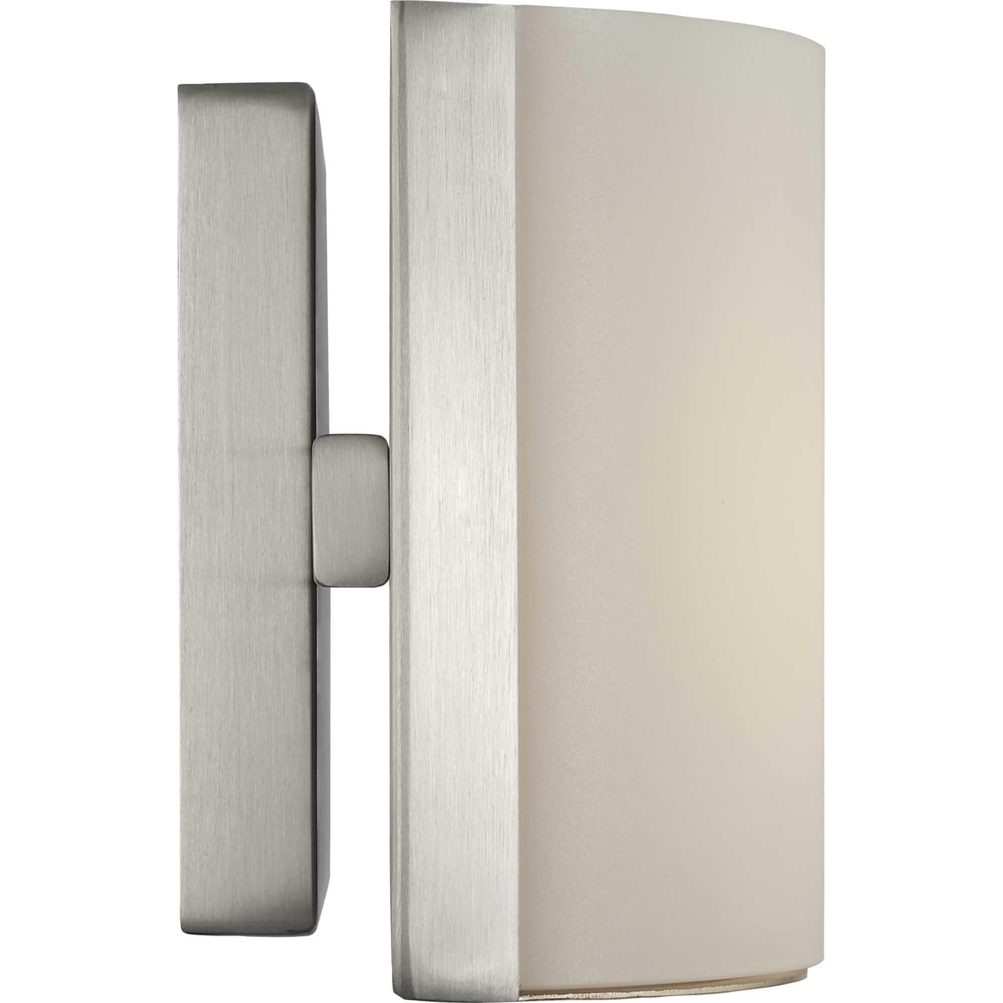 Shown in Brushed Nickel finish and Etched glass