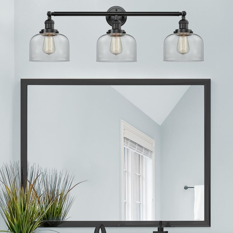 Bruno Marashlian Large Bell 32 Inch 3 Light Bath Vanity Light by Innovations Lighting