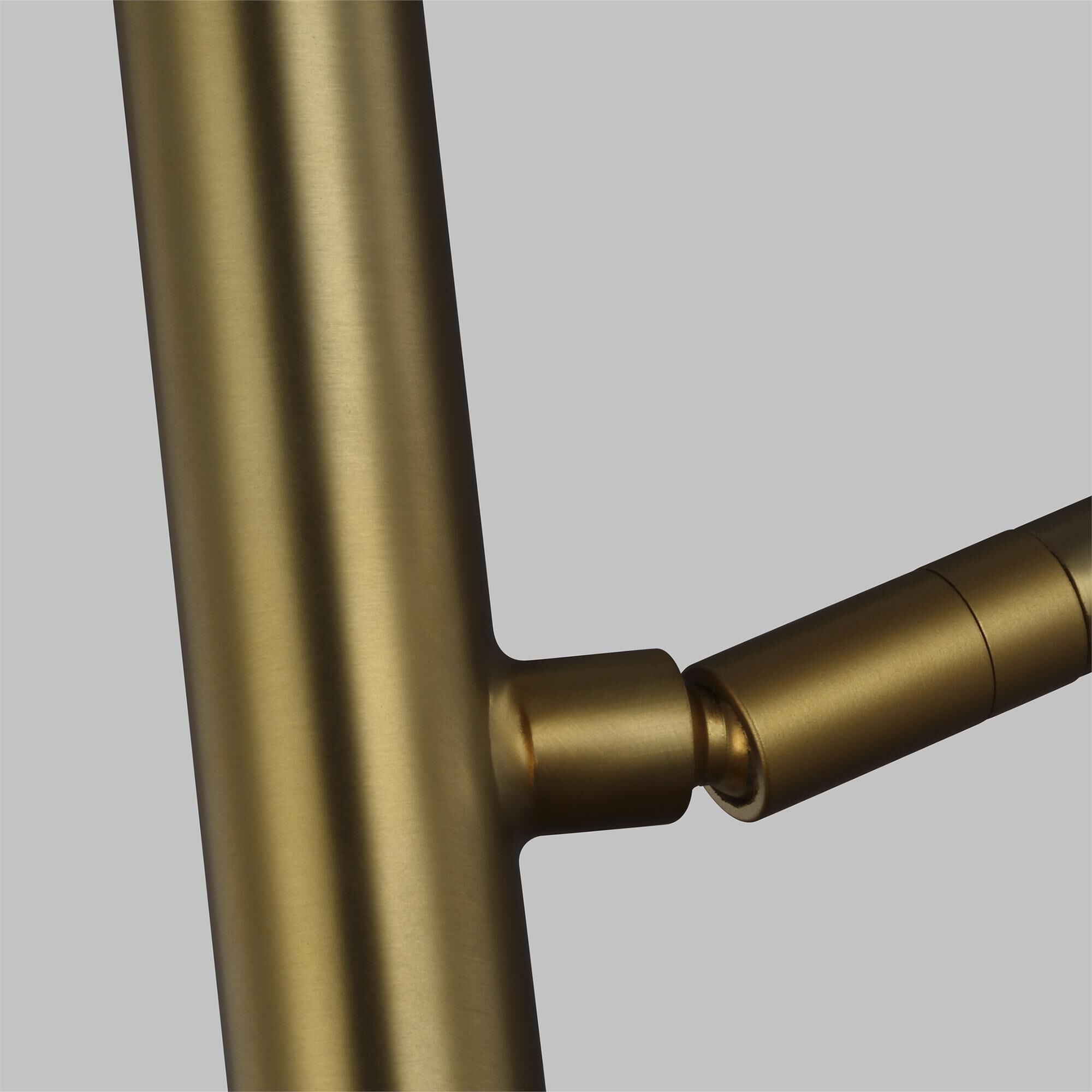 Shown in Burnished Brass finish and Milk Whitesteel glass