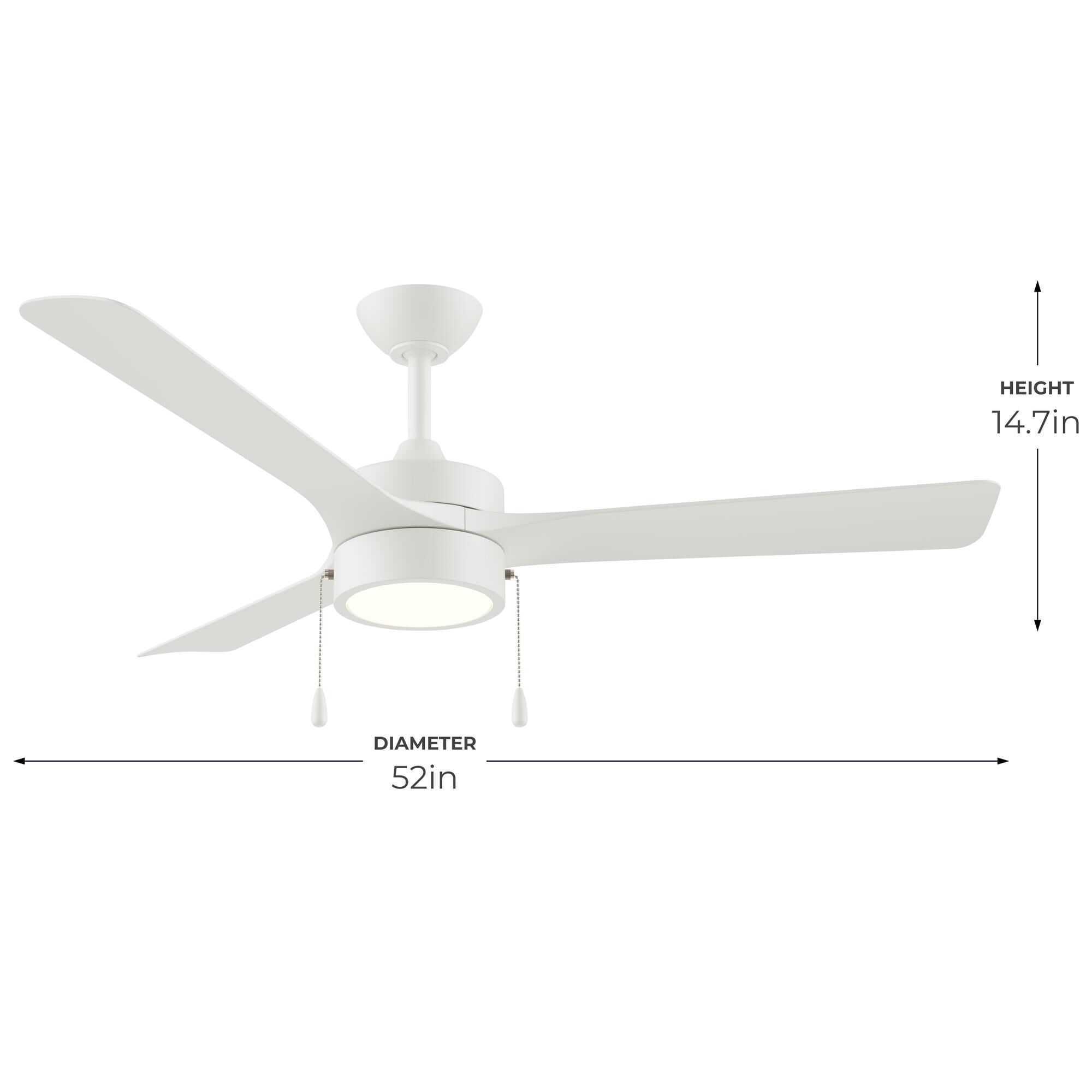 Axion 52 Inch Ceiling Fan with Light Kit by Progress Lighting