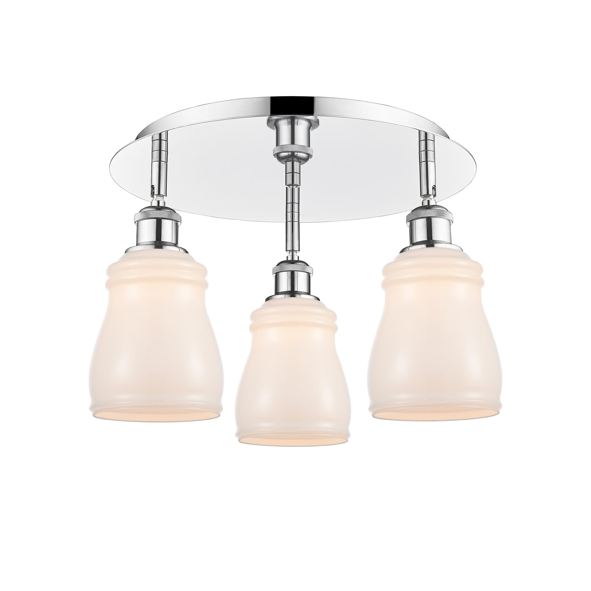 Shown in Polished Chrome finish and White glass