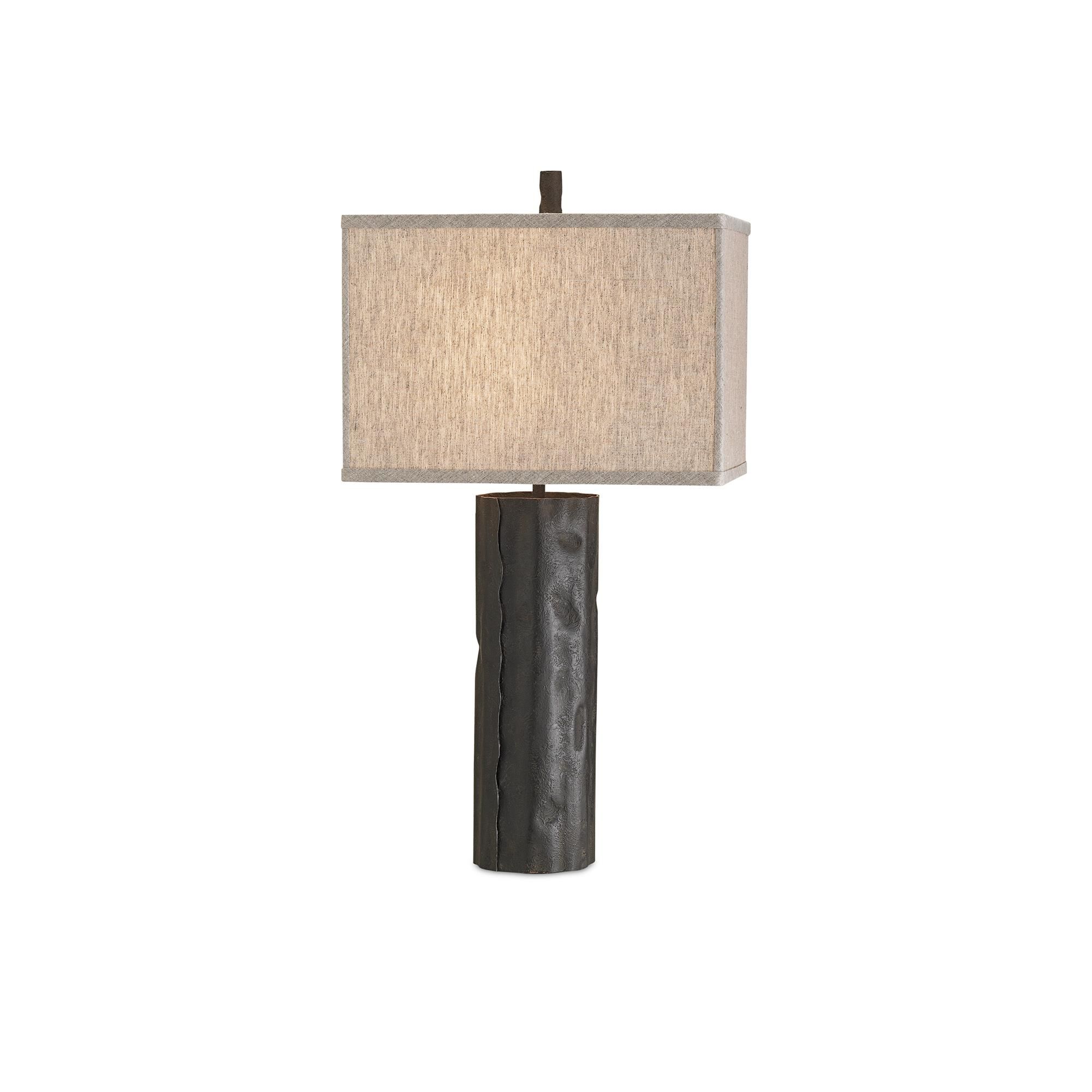 Shown in Mole Black finish and Natural Linen shade