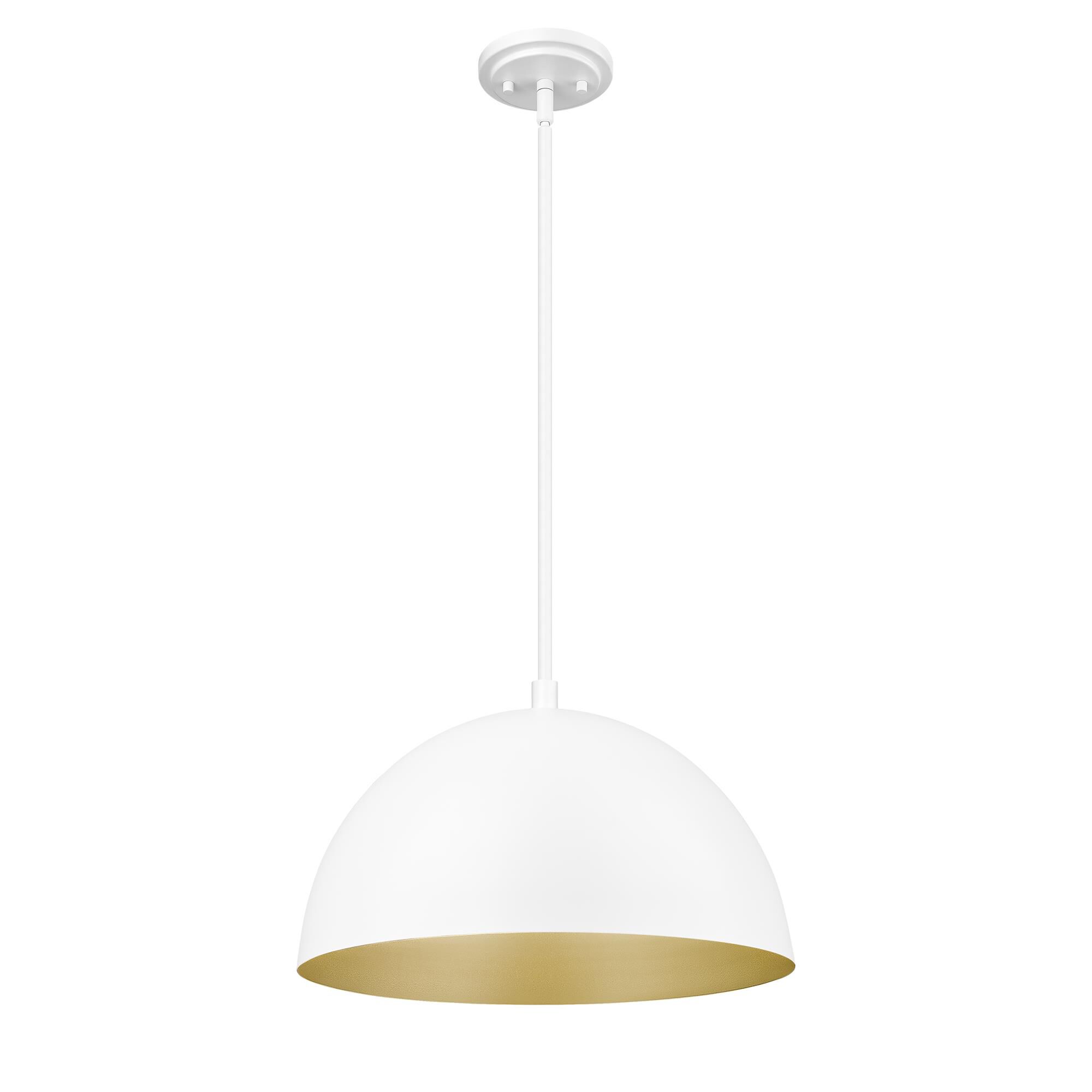 Shown in Matte White finish and Matte White and Gold shade