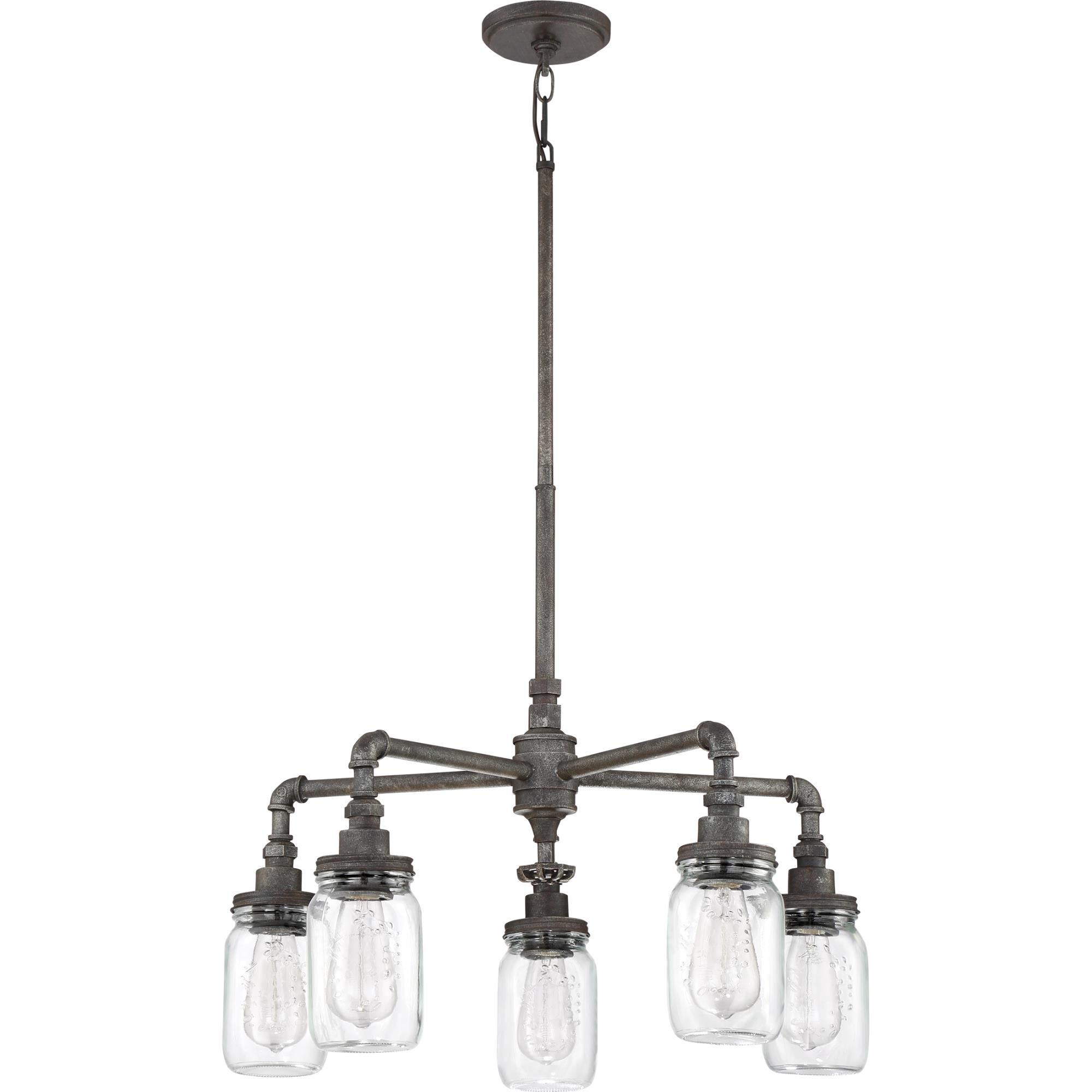 Squire 26 Inch 5 Light Chandelier by Quoizel