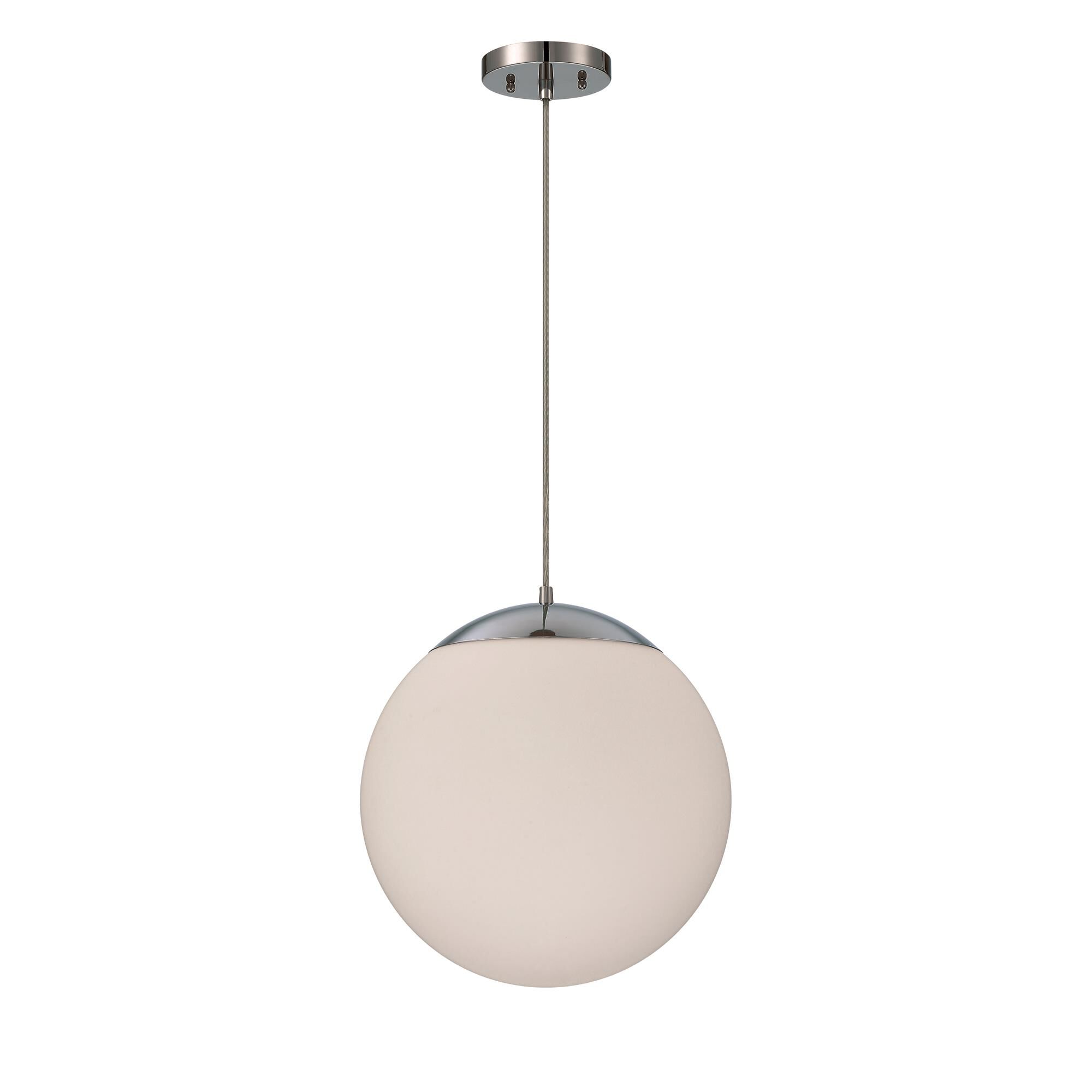Shown in Chrome finish and Frostwhite glass