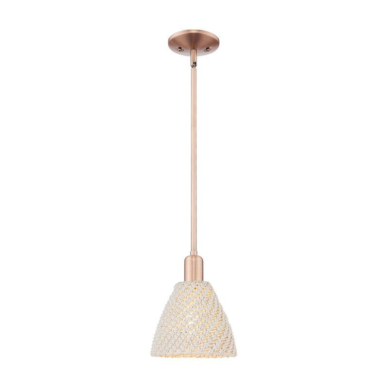 Bruno Marashlian Natural Ballston Dome 8 Inch Mini Pendant by Innovations Lighting