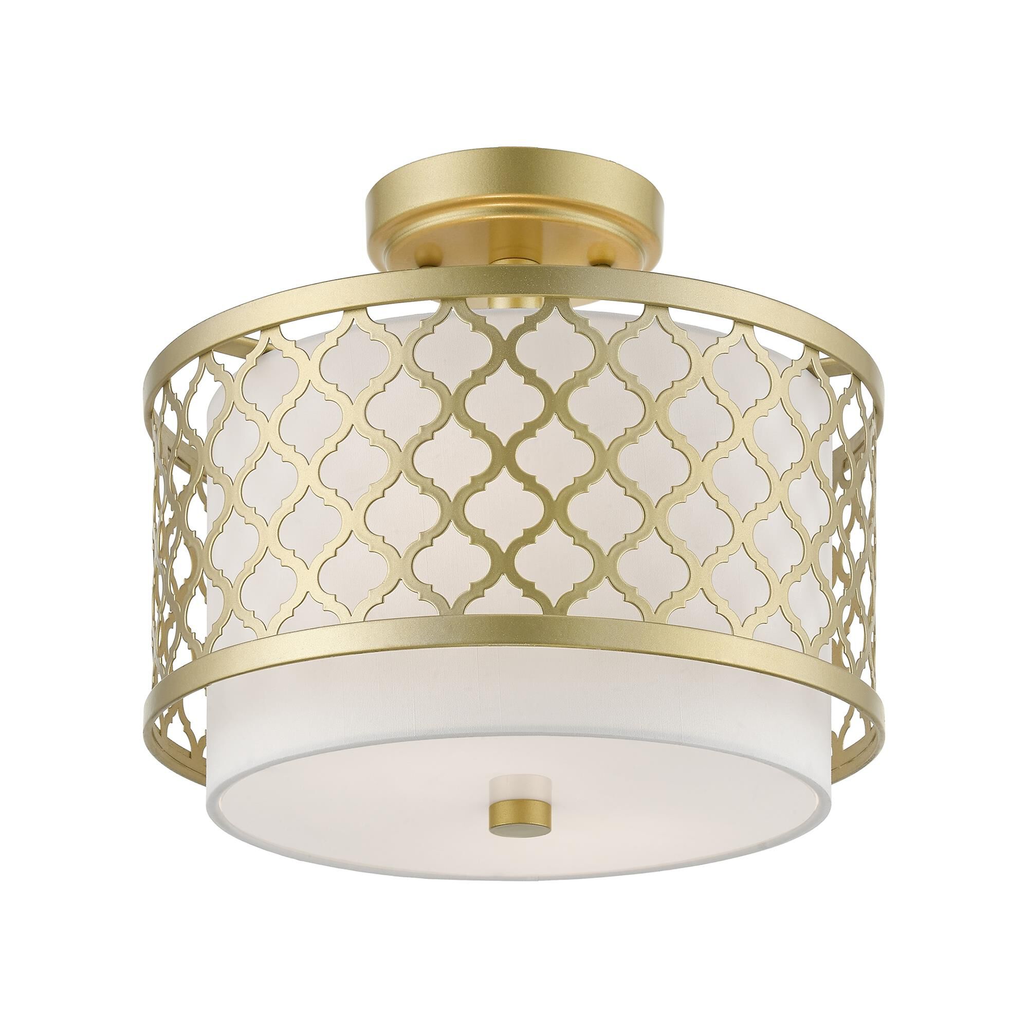 Arabesque 7 Inch 2 Light Semi Flush Mount by Livex Lighting