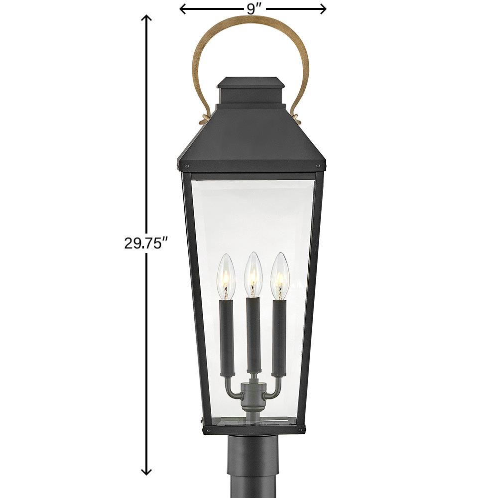 Dawson 29 Inch Tall 3 Light LED Outdoor Post Lamp by Hinkley Lighting