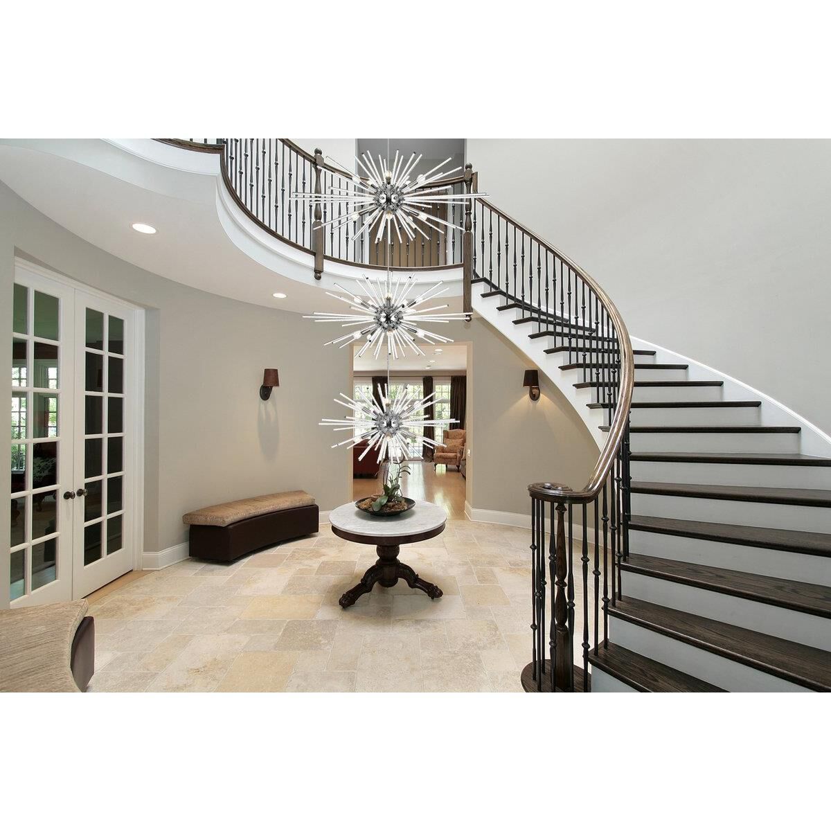 Shown in Chrome finish and Clear crystal