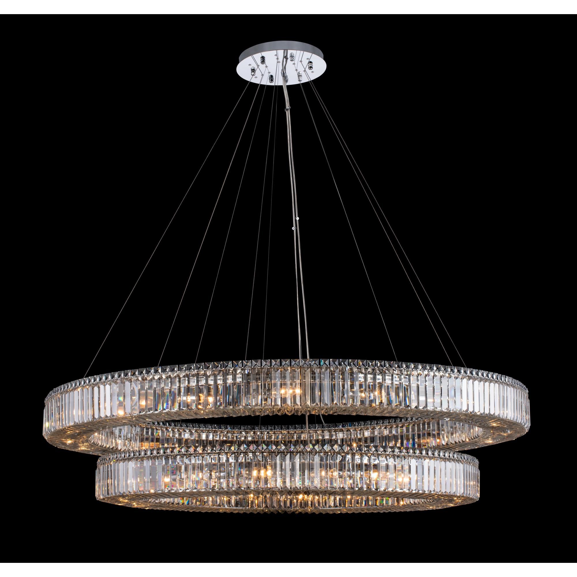 Shown in Polished Chrome finish and Firenze crystal