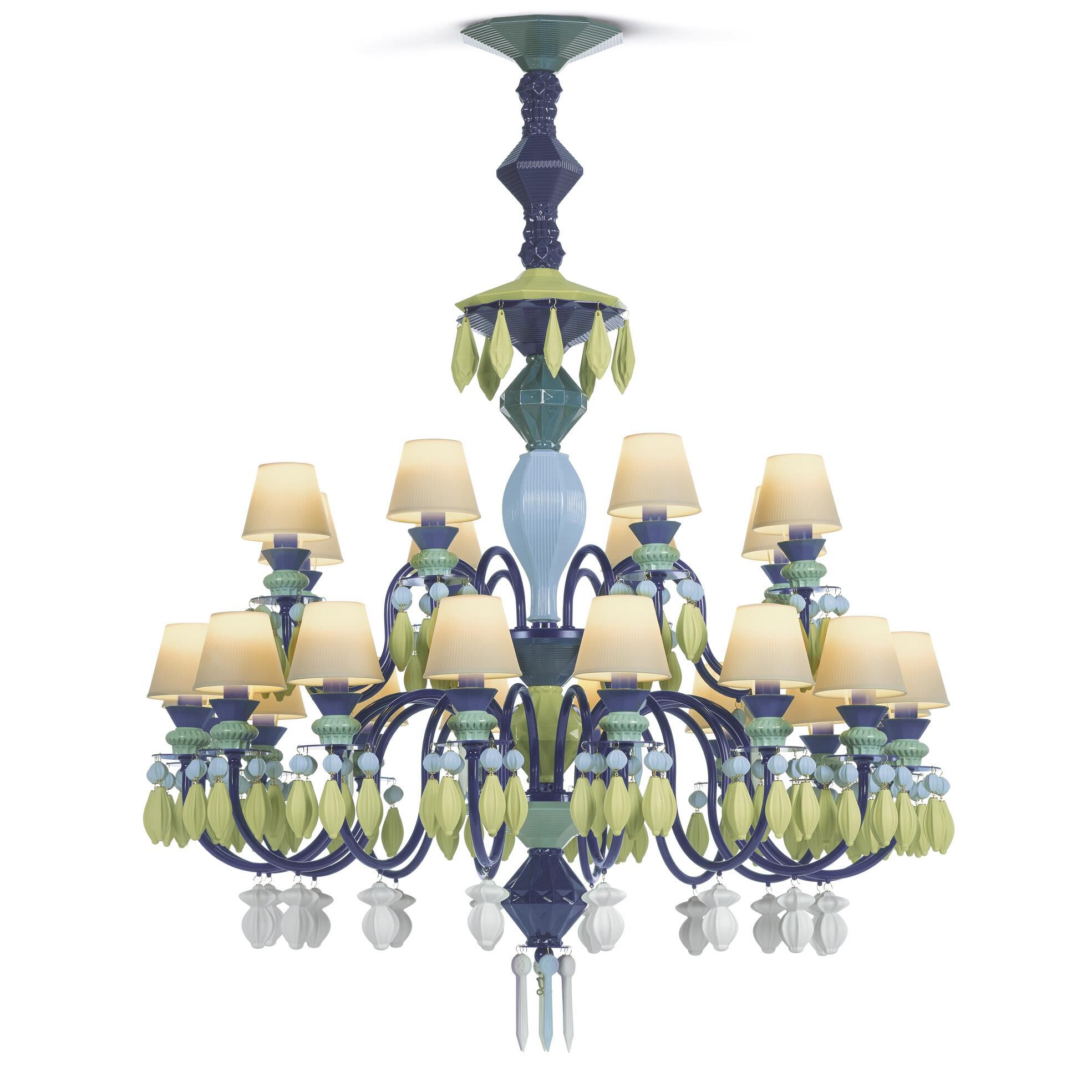 Belle De Nuit 39 Inch 24 Light LED Chandelier by Lladro