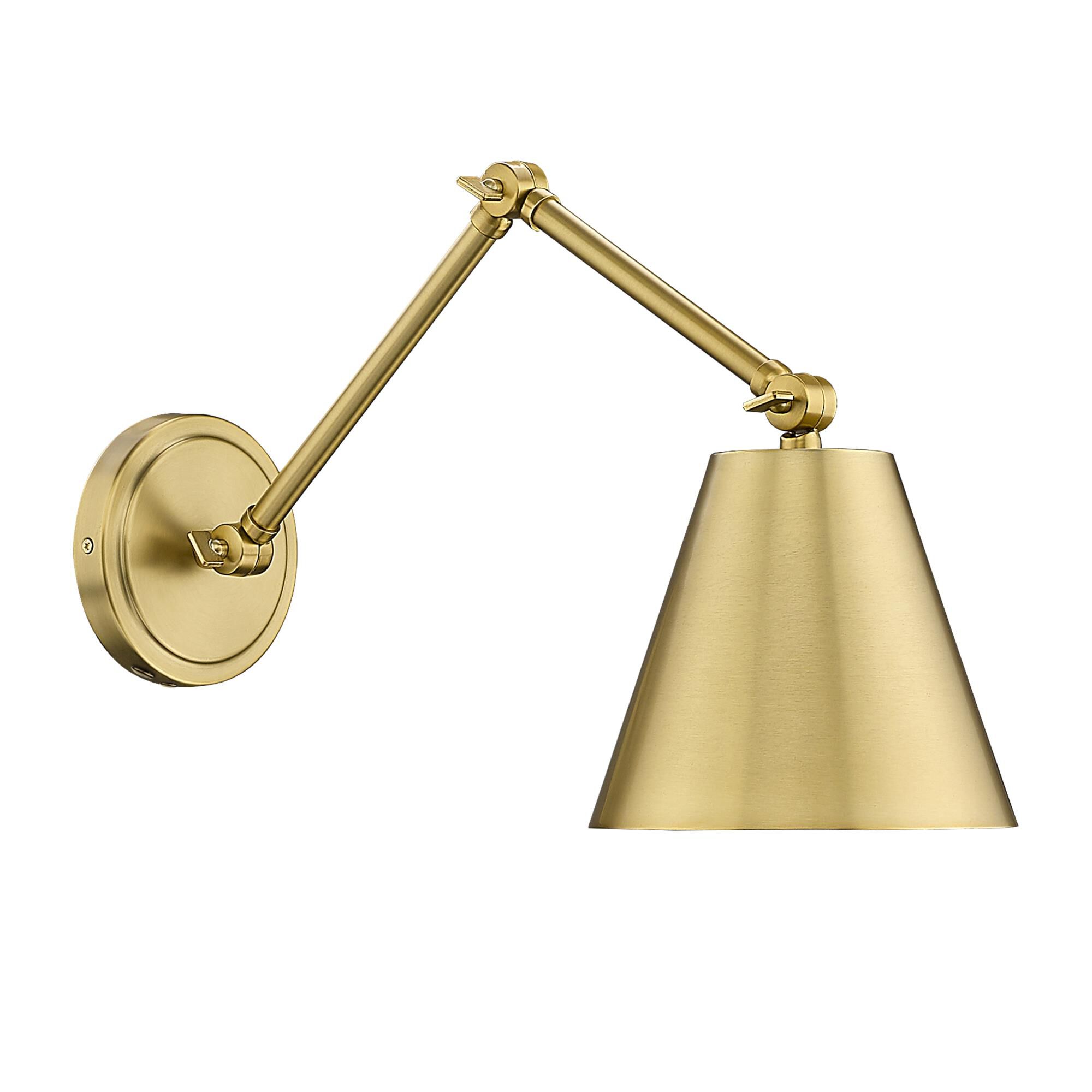 Shown in Modern Gold finish and Modern Gold glass and Modern Gold shade