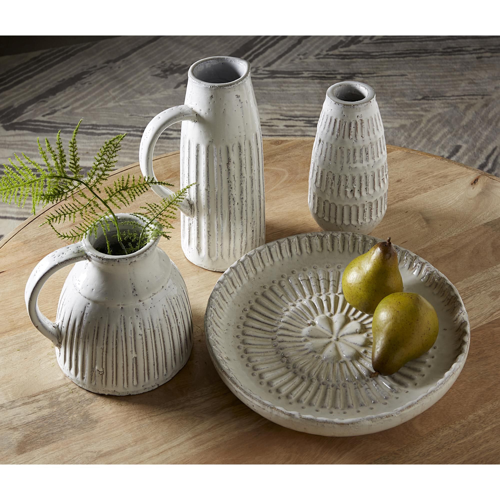 Shown in Aged White Glazed finish