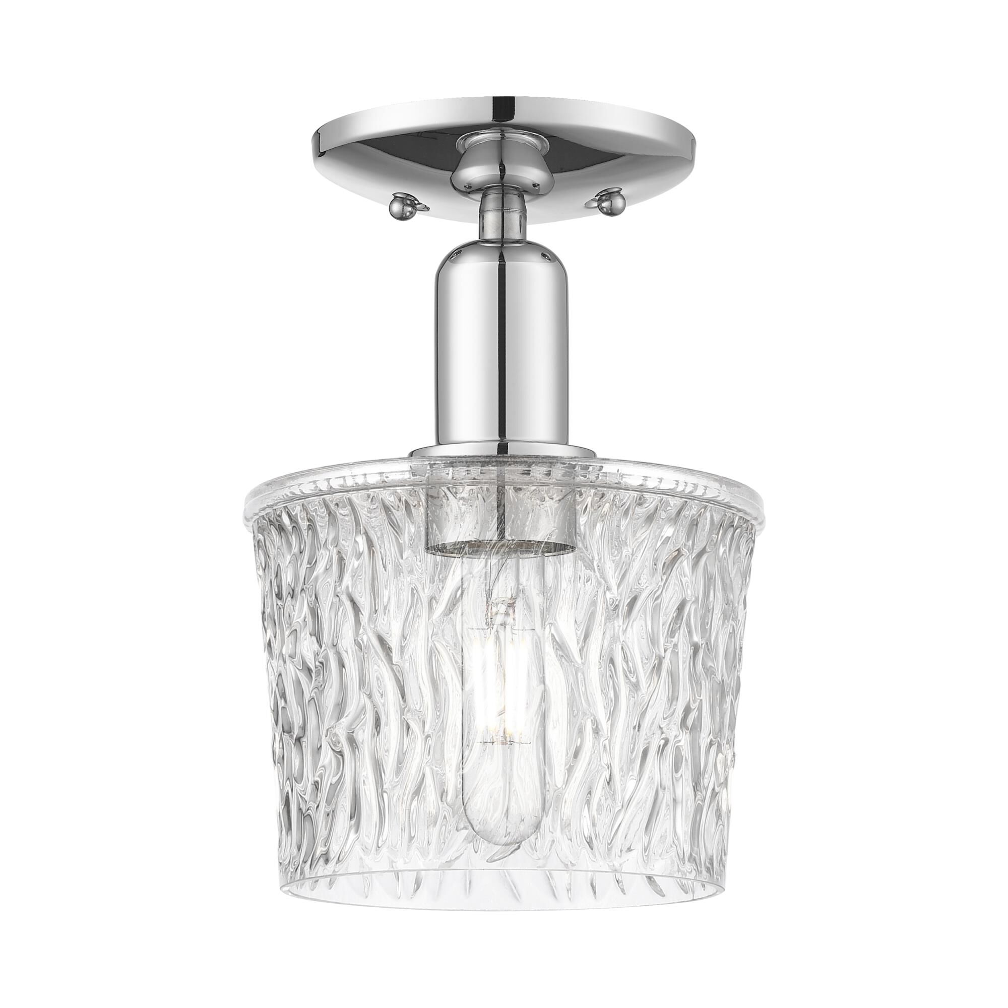 Shown in Polished Chrome finish and Clear glass