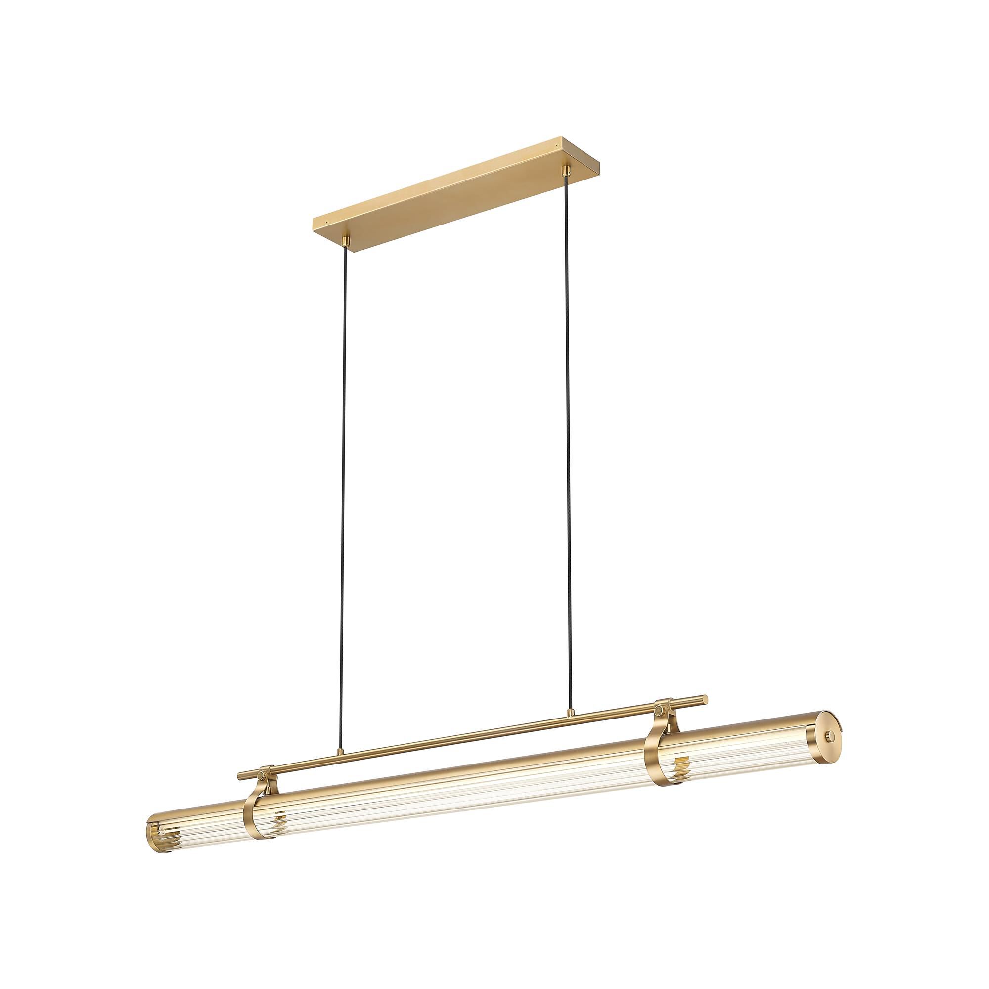 Shown in Modern Gold finish and Clear glass