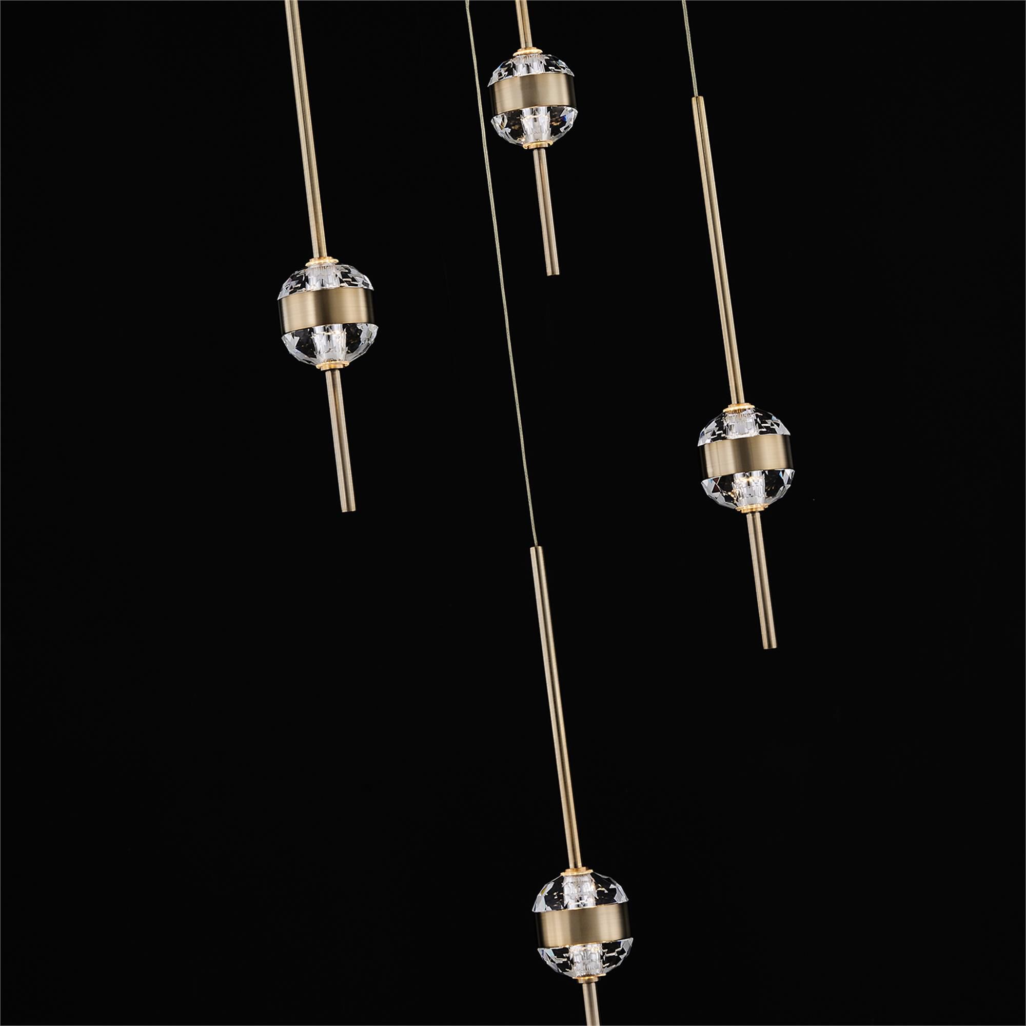 Shown in Winter Brass finish and Firenze Clear crystal