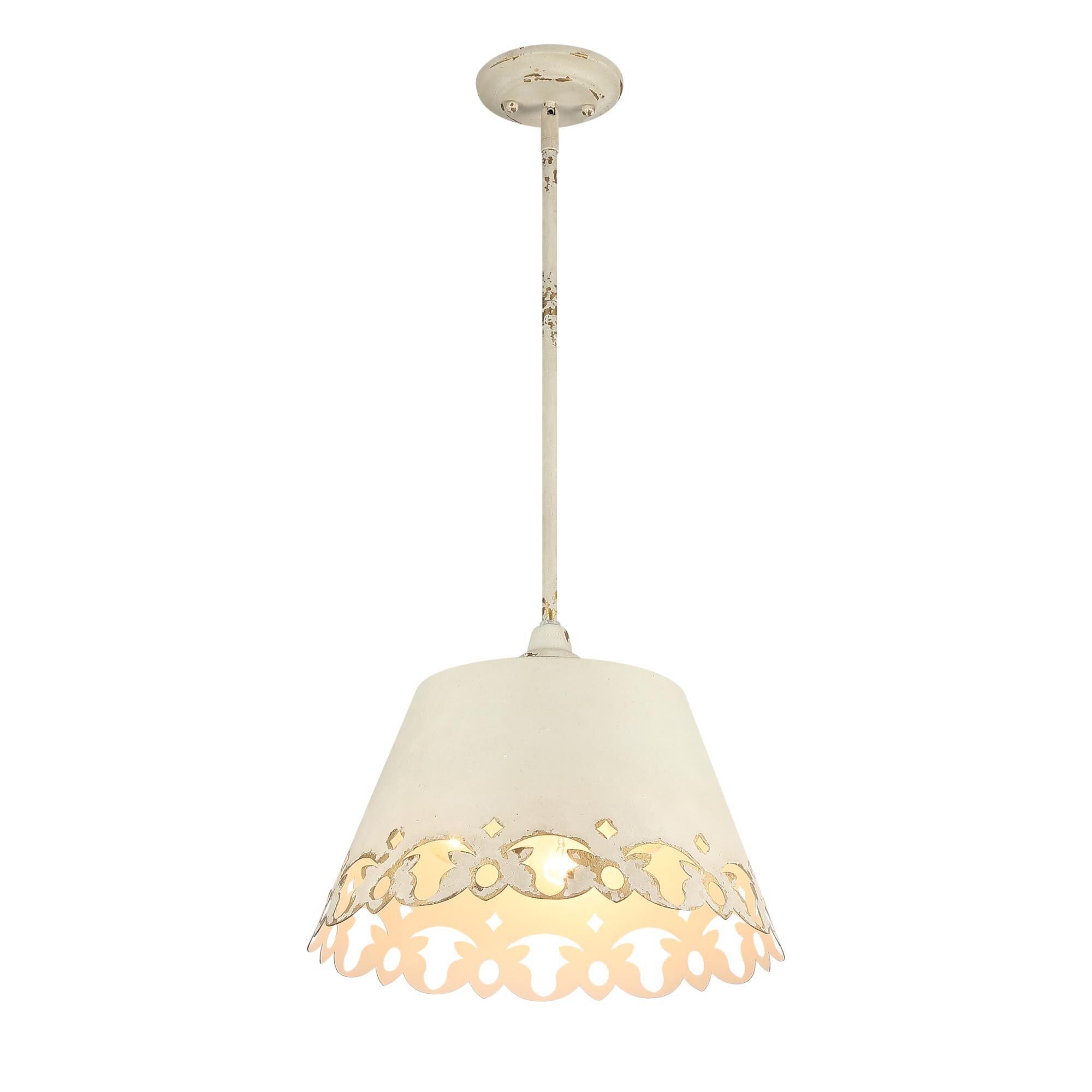 Shown in Antique Ivory finish and Beige shade