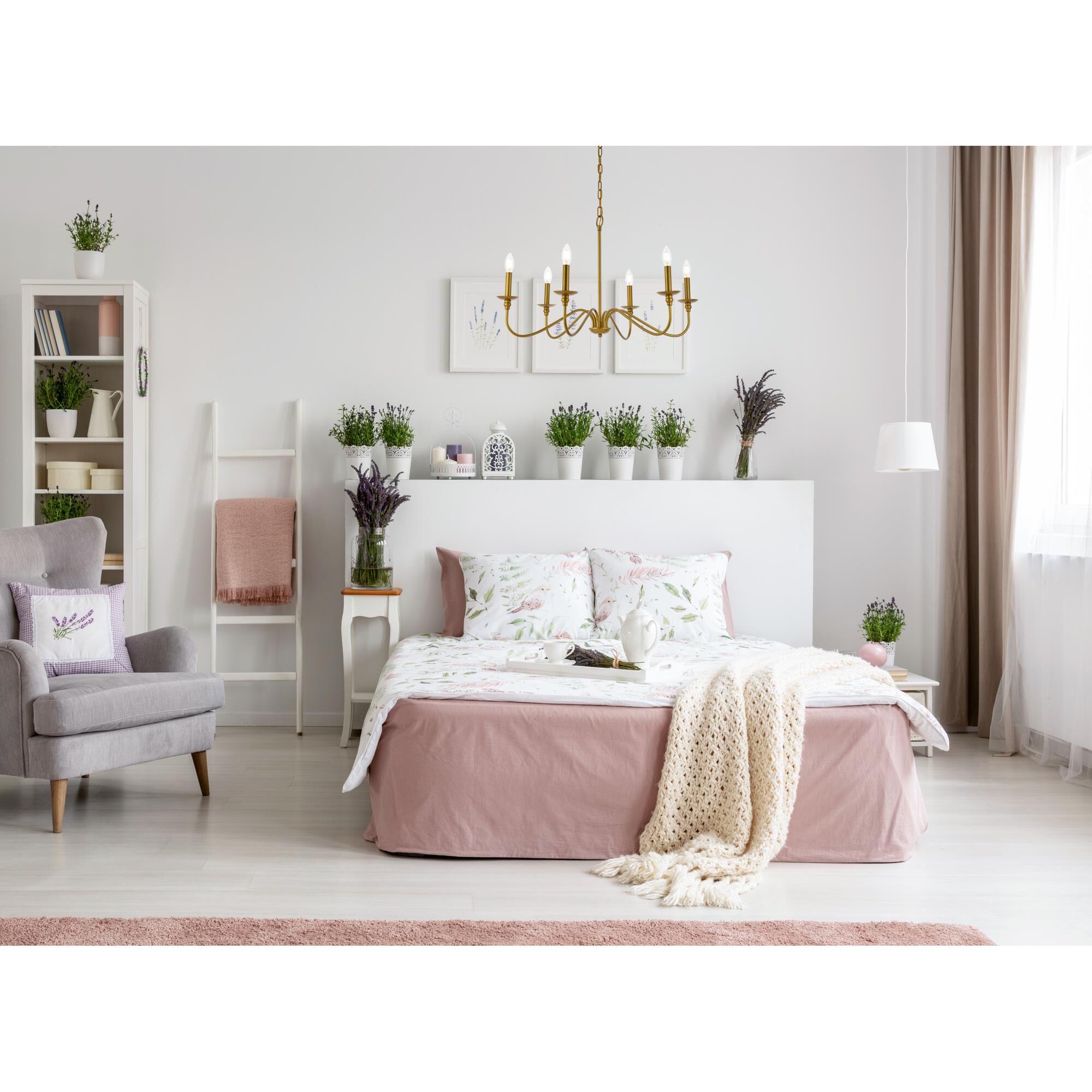 Rohan 30 Inch 6 Light Chandelier by Elegant Lighting