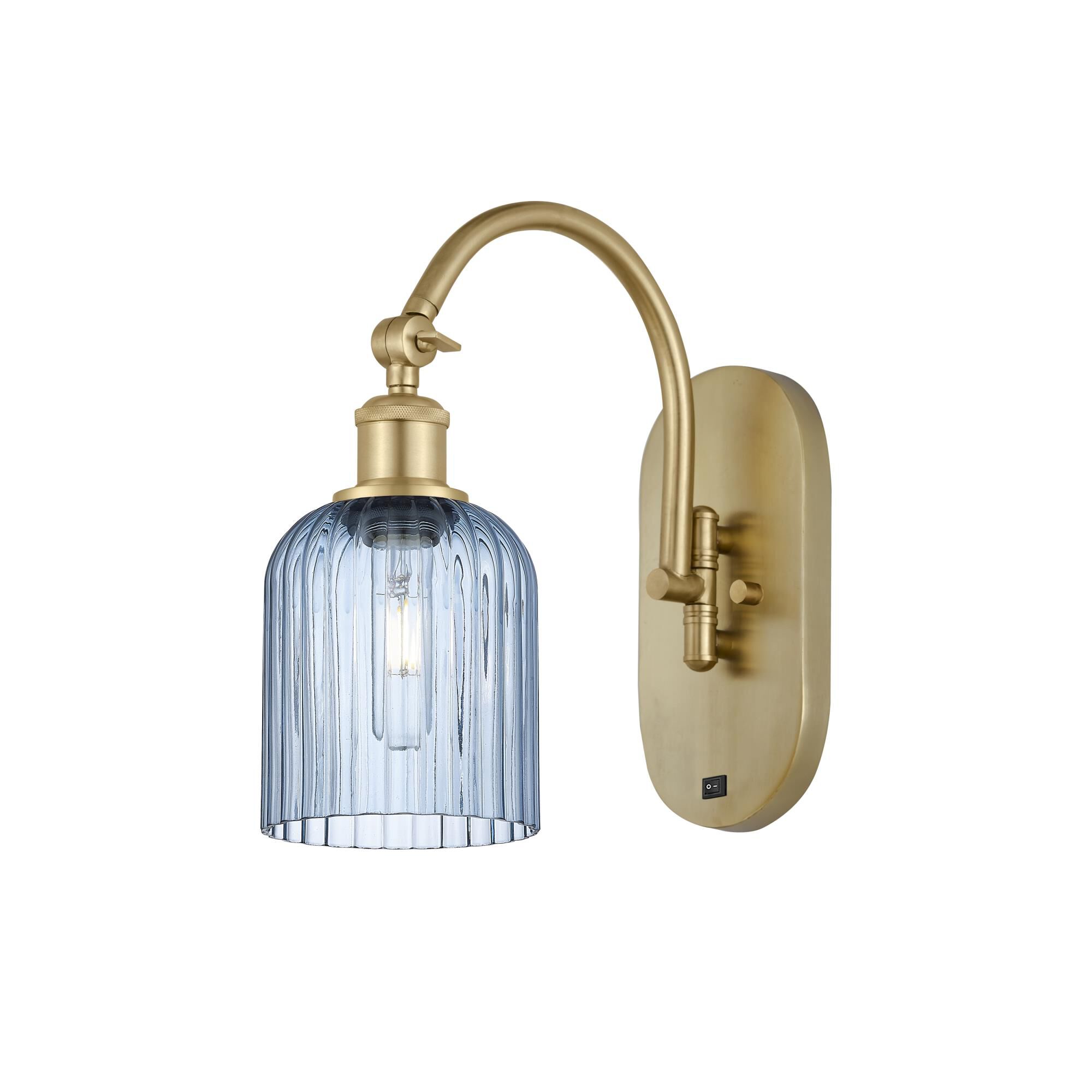 Shown in Satin Gold finish and Princess Blue shade