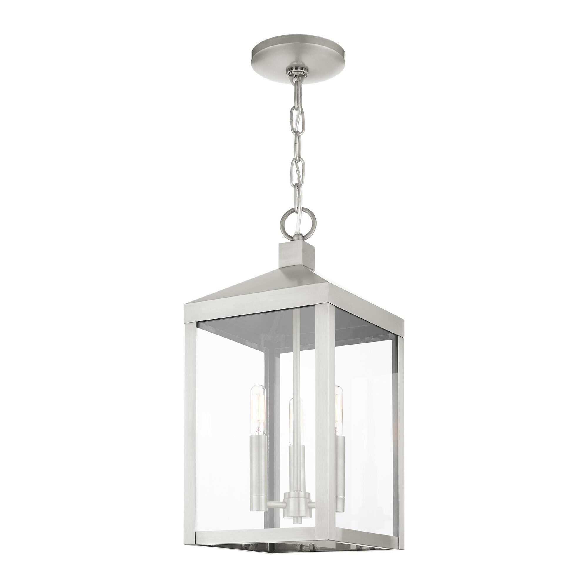 Nyack 18 Inch Tall 3 Light Outdoor Hanging Lantern by Livex Lighting