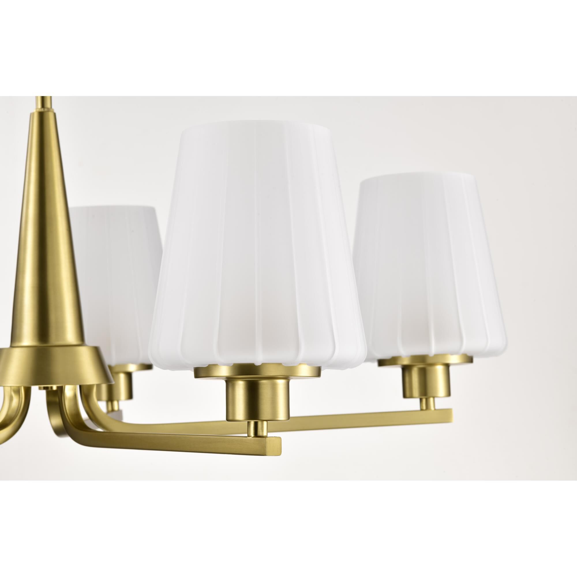 Shown in Vintage Brass finish and Etched White glass