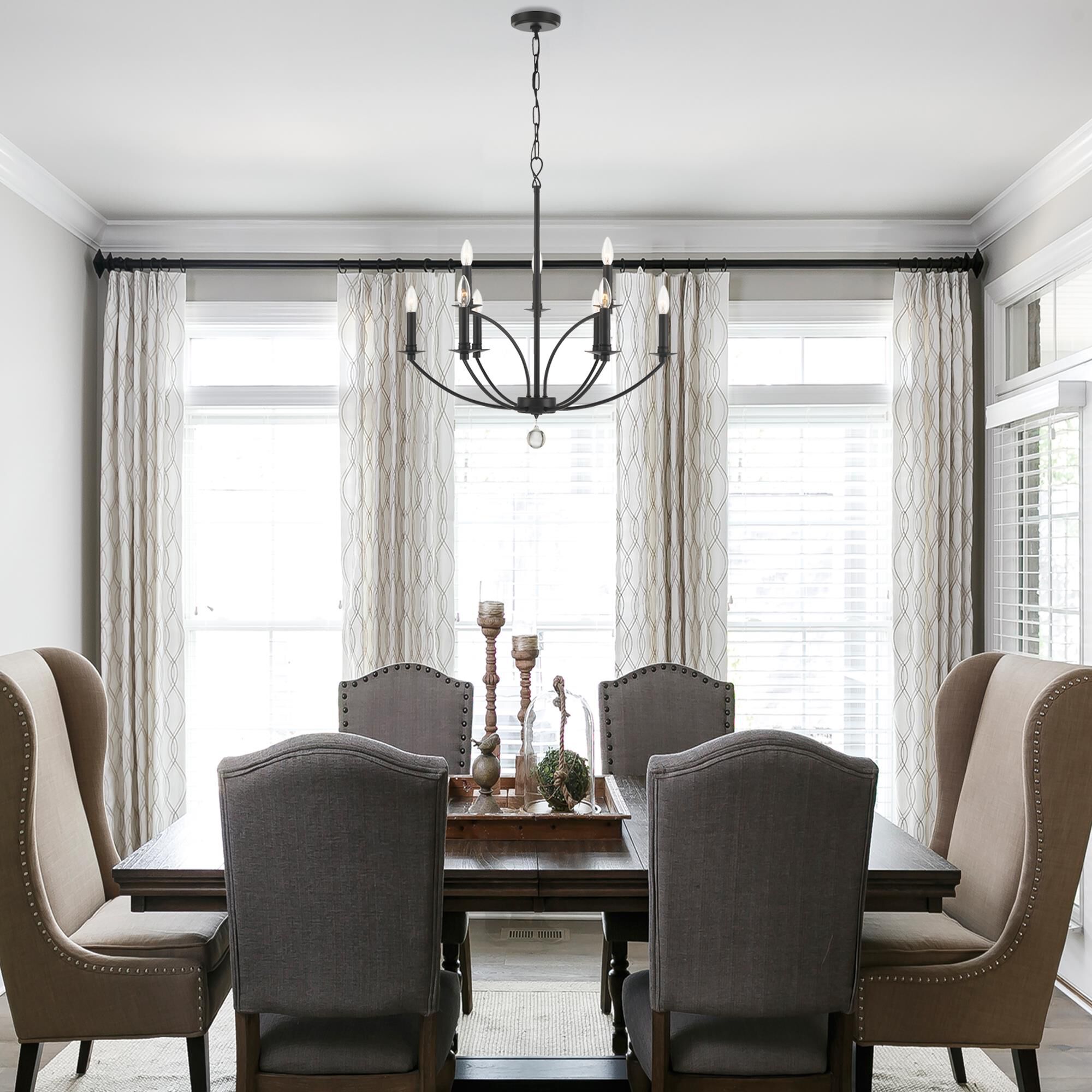 Mila 28 Inch 9 Light Chandelier by Crystorama