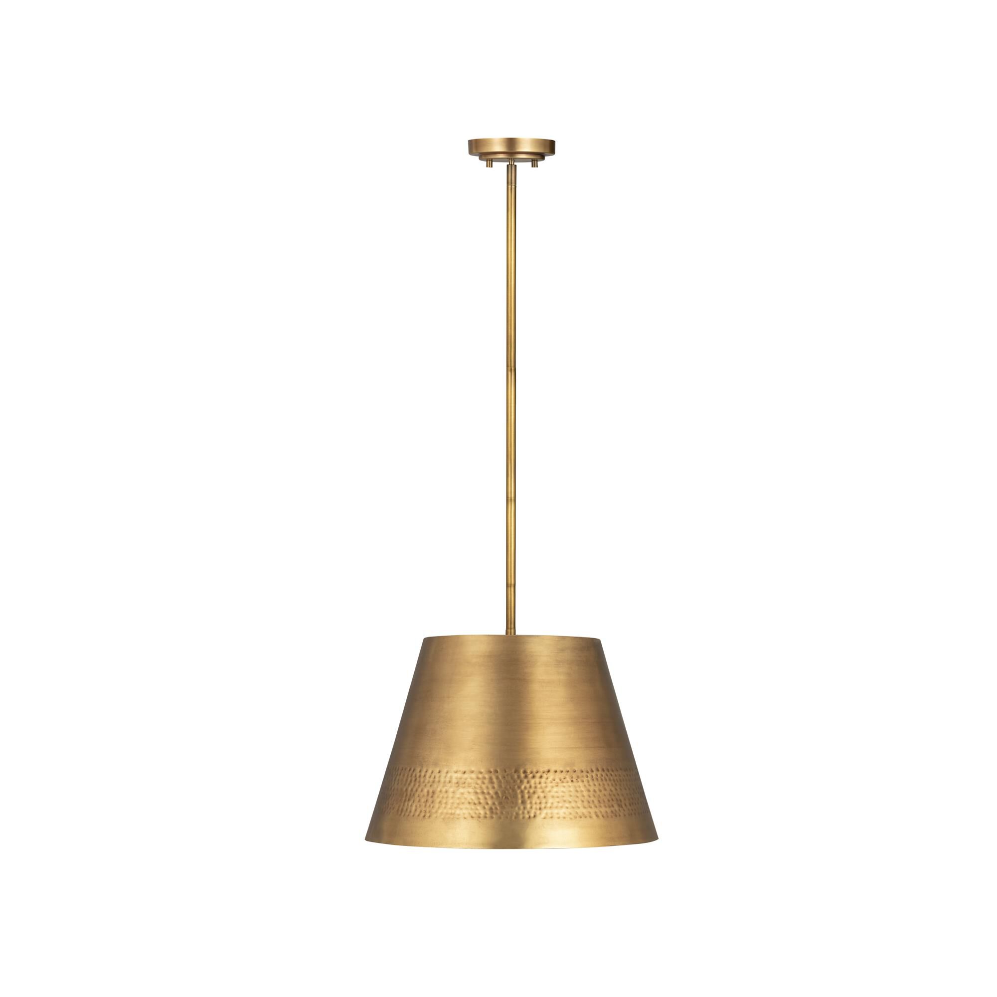 Shown in Rubbed Brass finish and Iron glass and Iron shade
