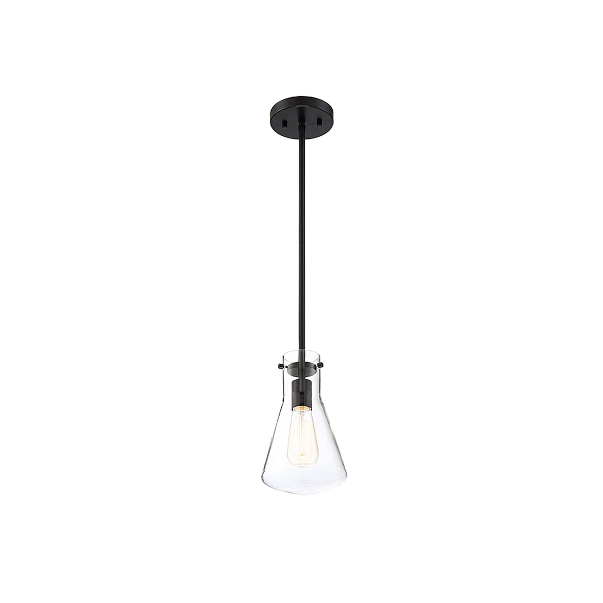 Shown in Matte Black finish and Clear glass