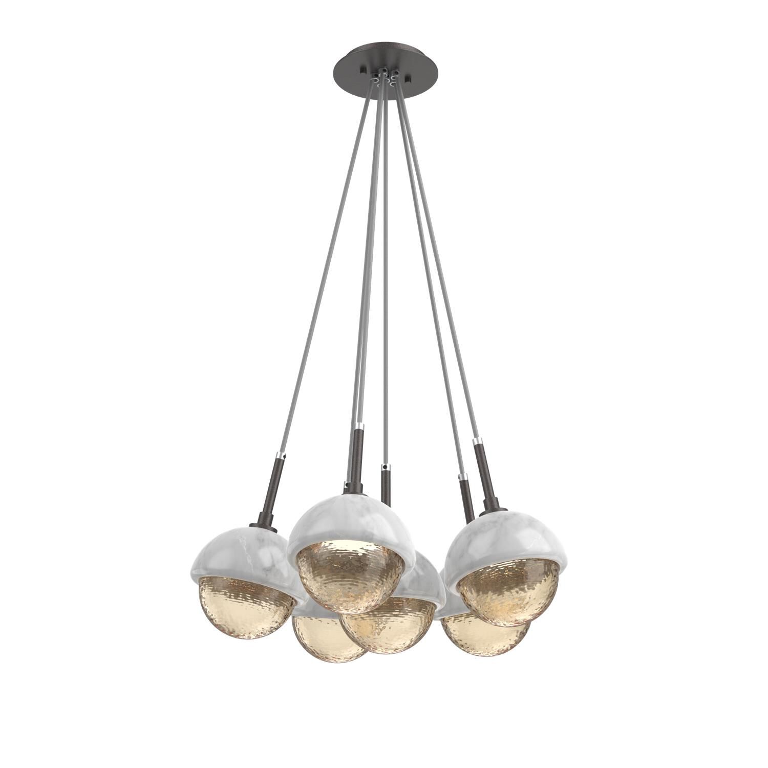 Levi Wilson Cabochon 19 Inch Multi Pendant Light by Hammerton Studio