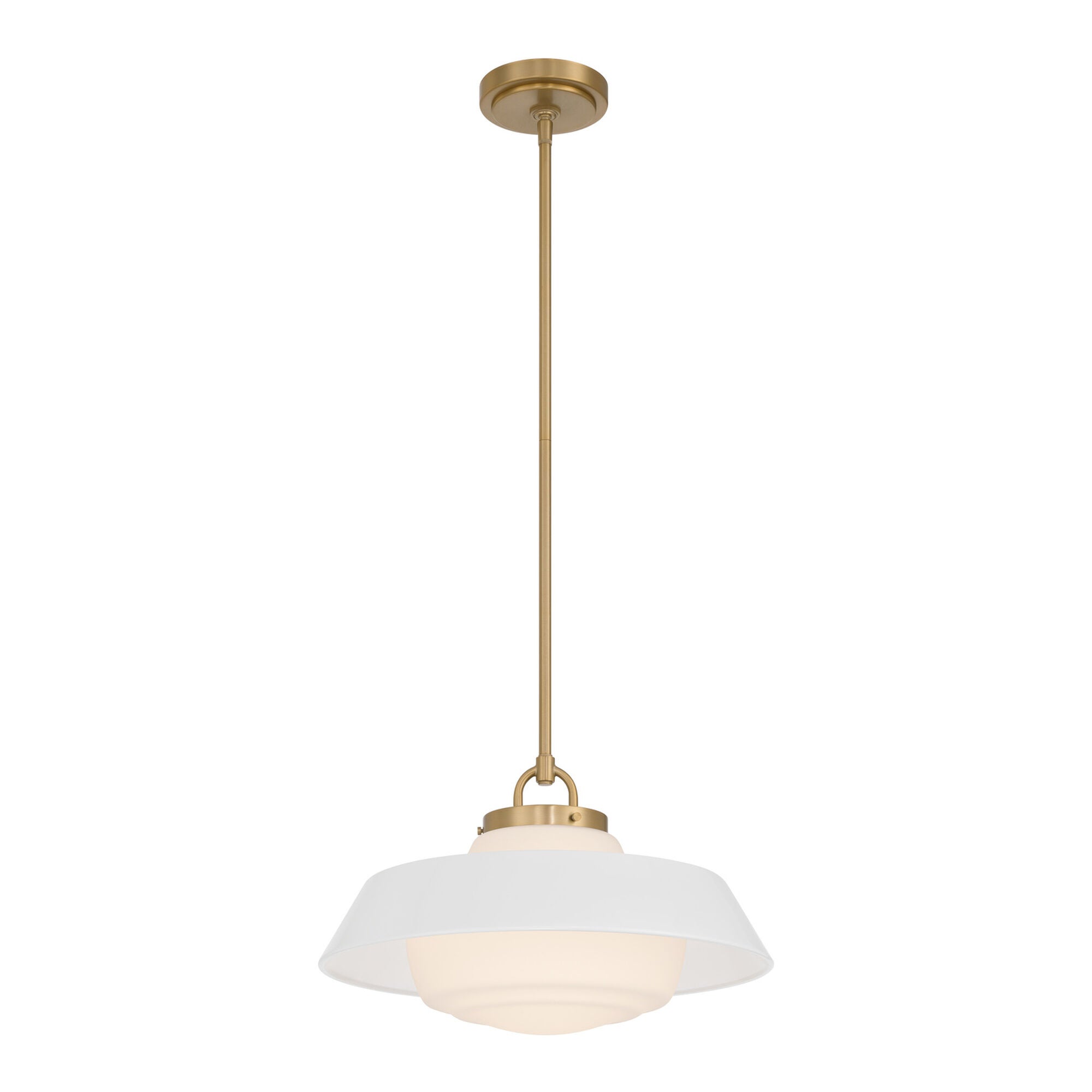 Shown in Vibrant Gold finish and Steel glass and Steel shade