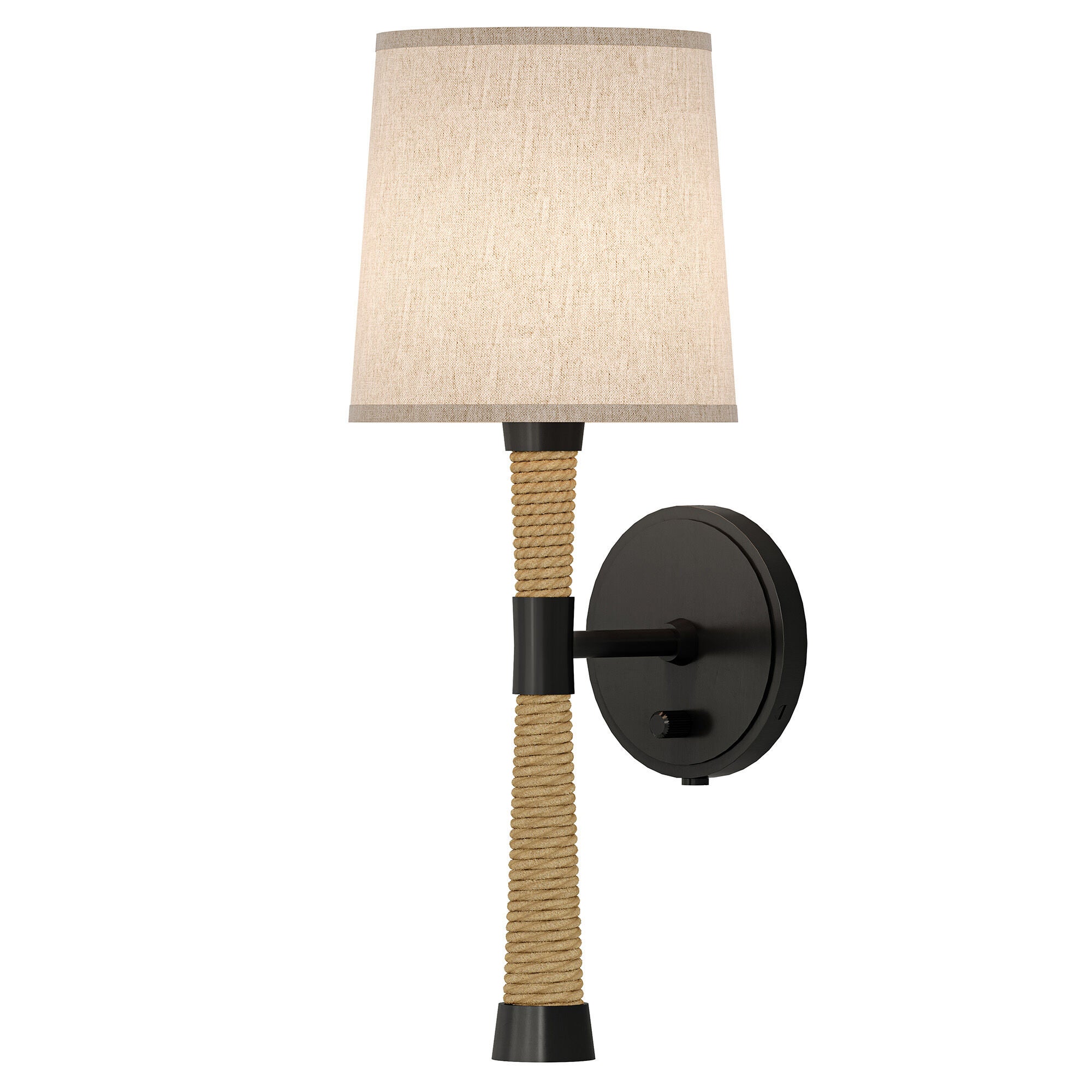 Shown in Natural Rope finish and Cream Heather shade and Deep Patina Bronze accent