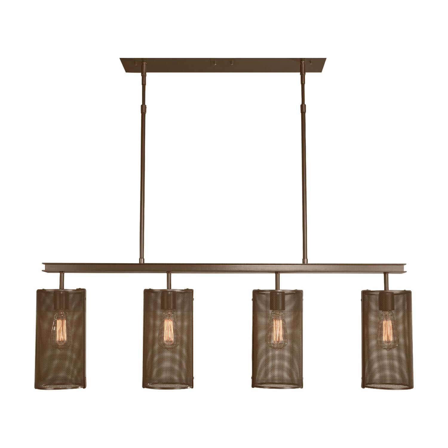 Uptown Mesh 43 Inch 4 Light Linear Suspension Light by Hammerton Studio