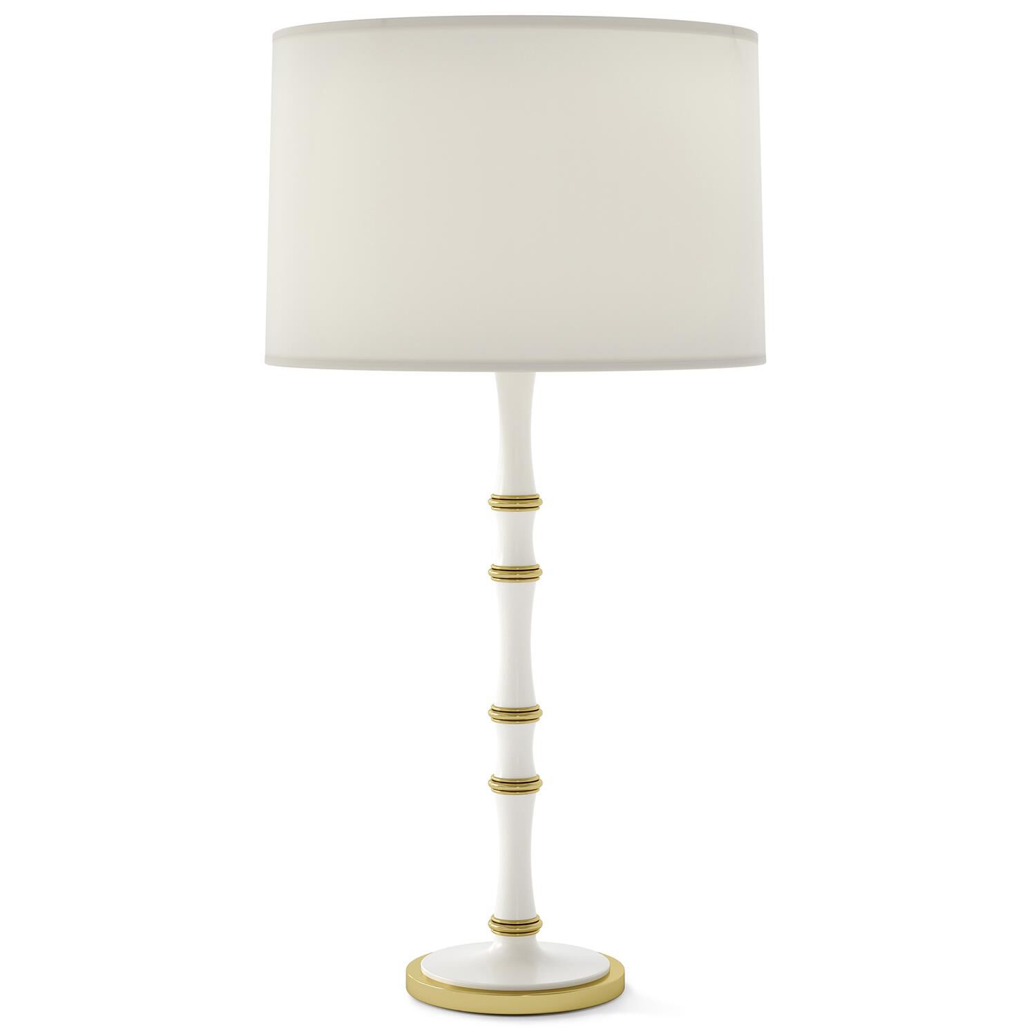 Shown in Matte Daisy finish and White shade and Modern Brass accent
