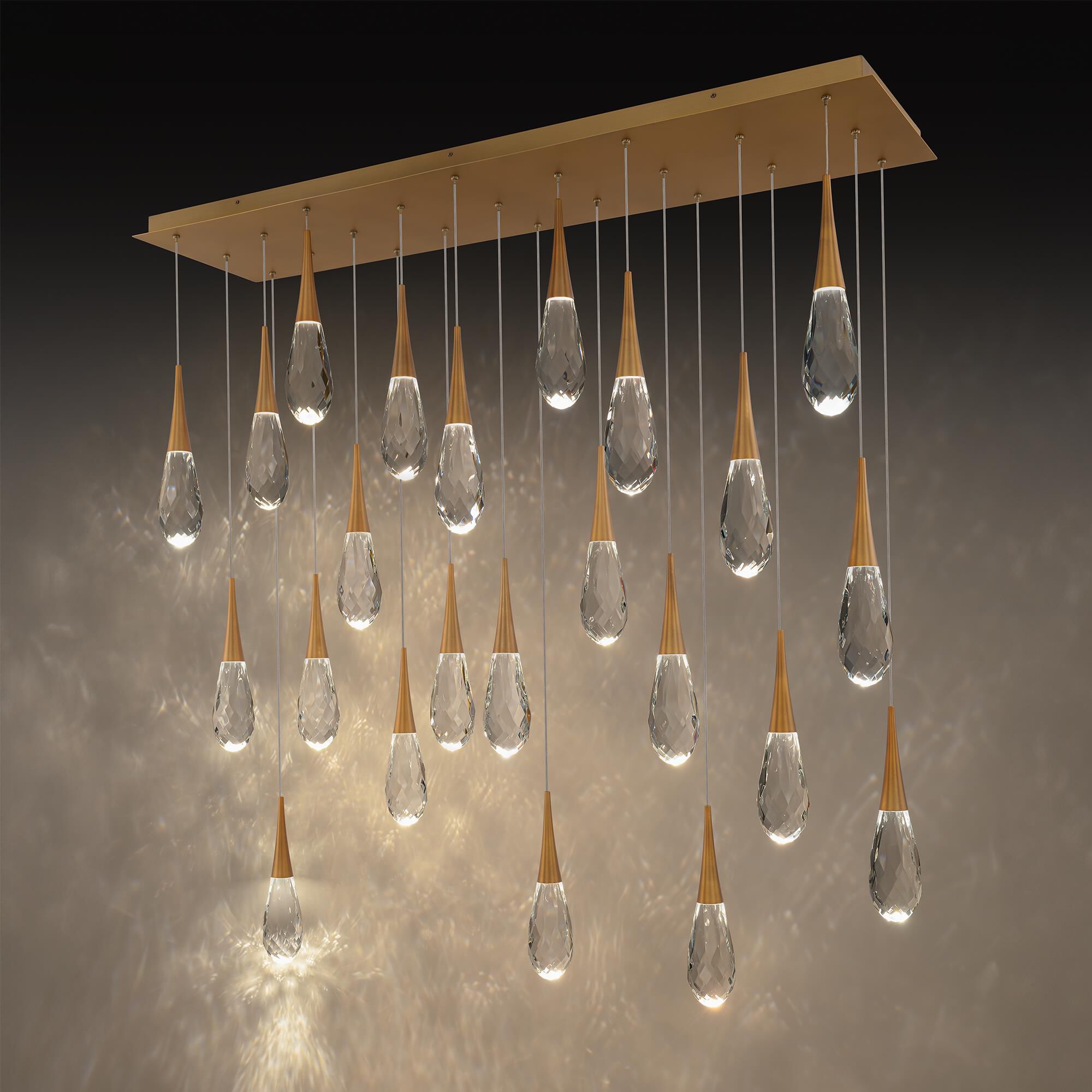 Hibiscus Linear Suspension Light by Schonbek Beyond