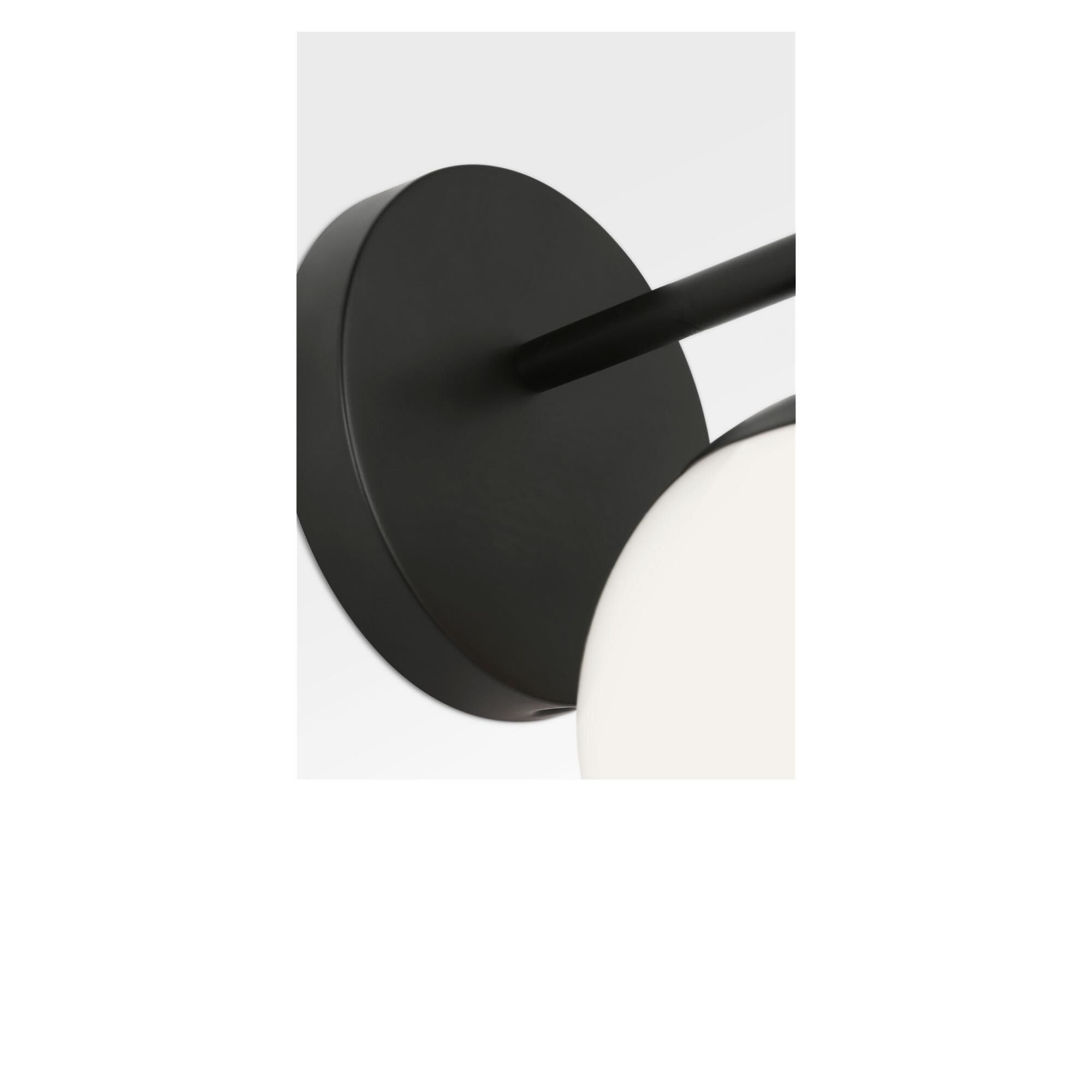 Shown in Midnight Black finish and Clear White glass
