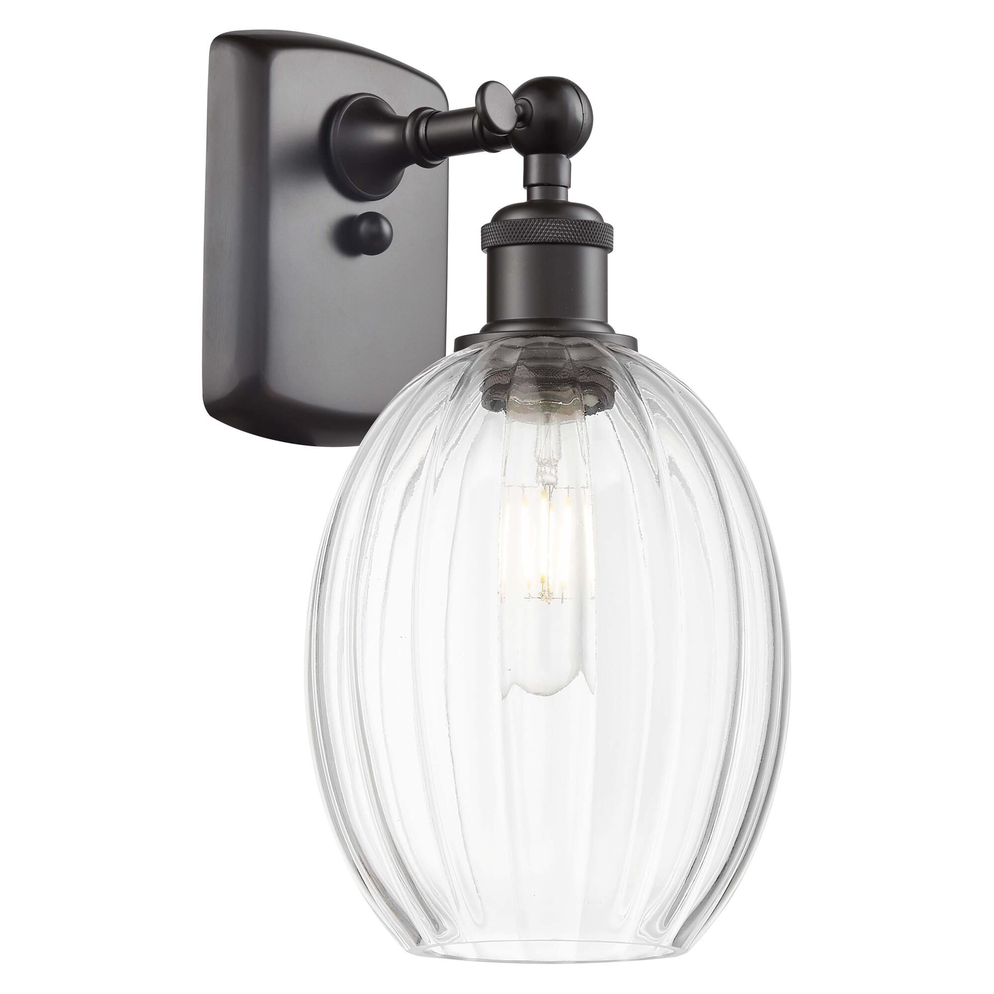 Shown in Oil Rubbed Bronze finish and Clear glass