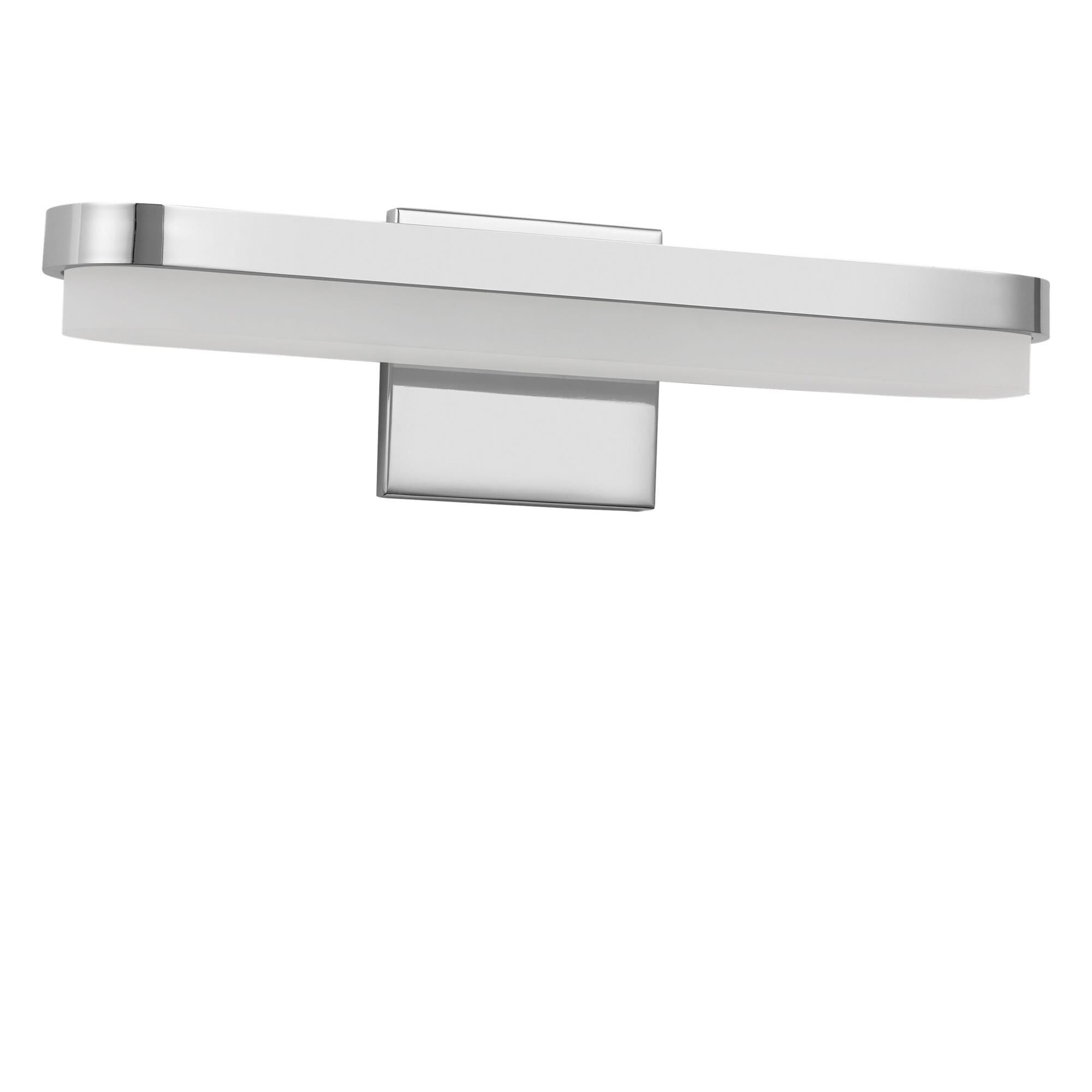 Shown in Chrome finish and Matte Frosted Acrylic Panels shade