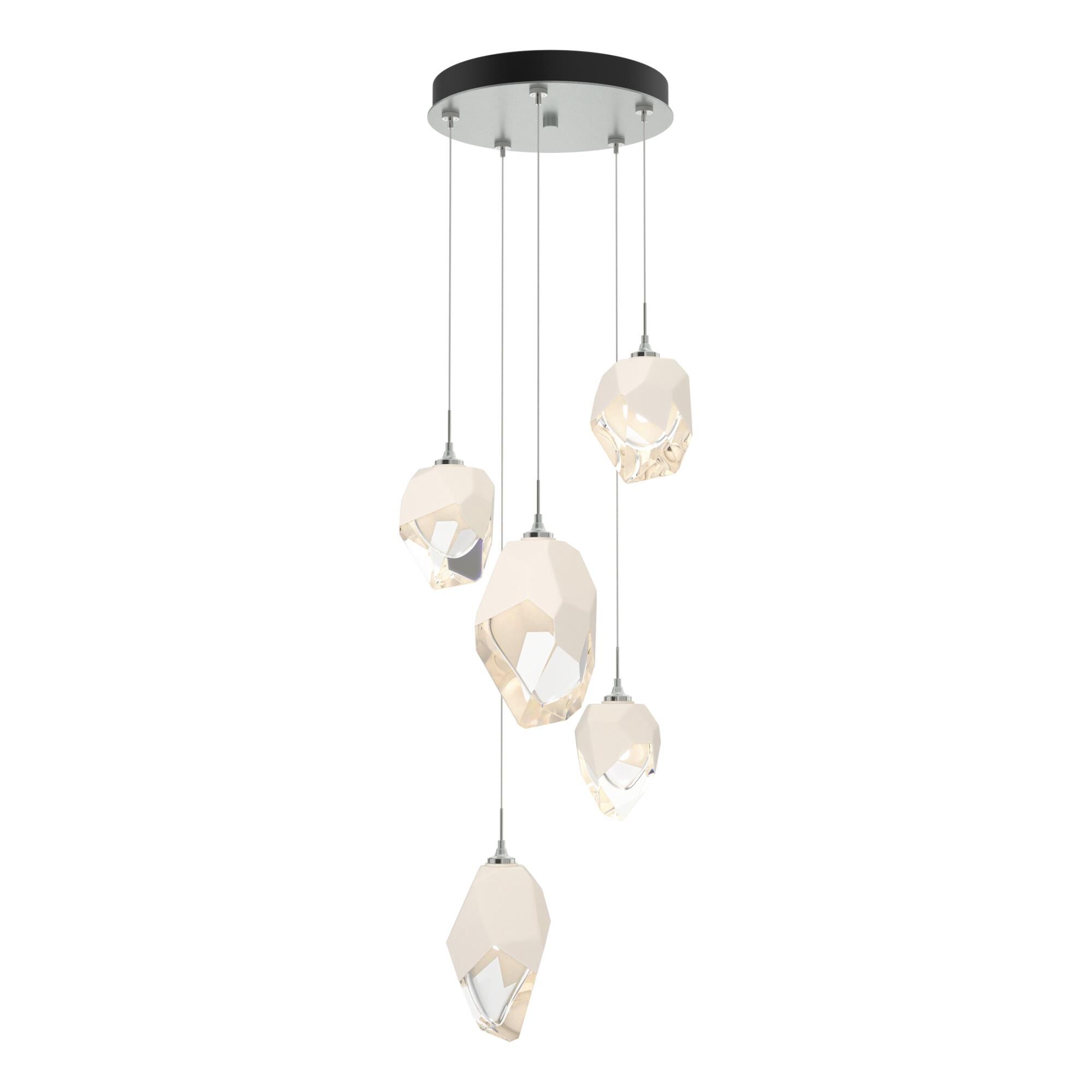 Shown in Vintage Platinum finish and White glass and White Glass shade