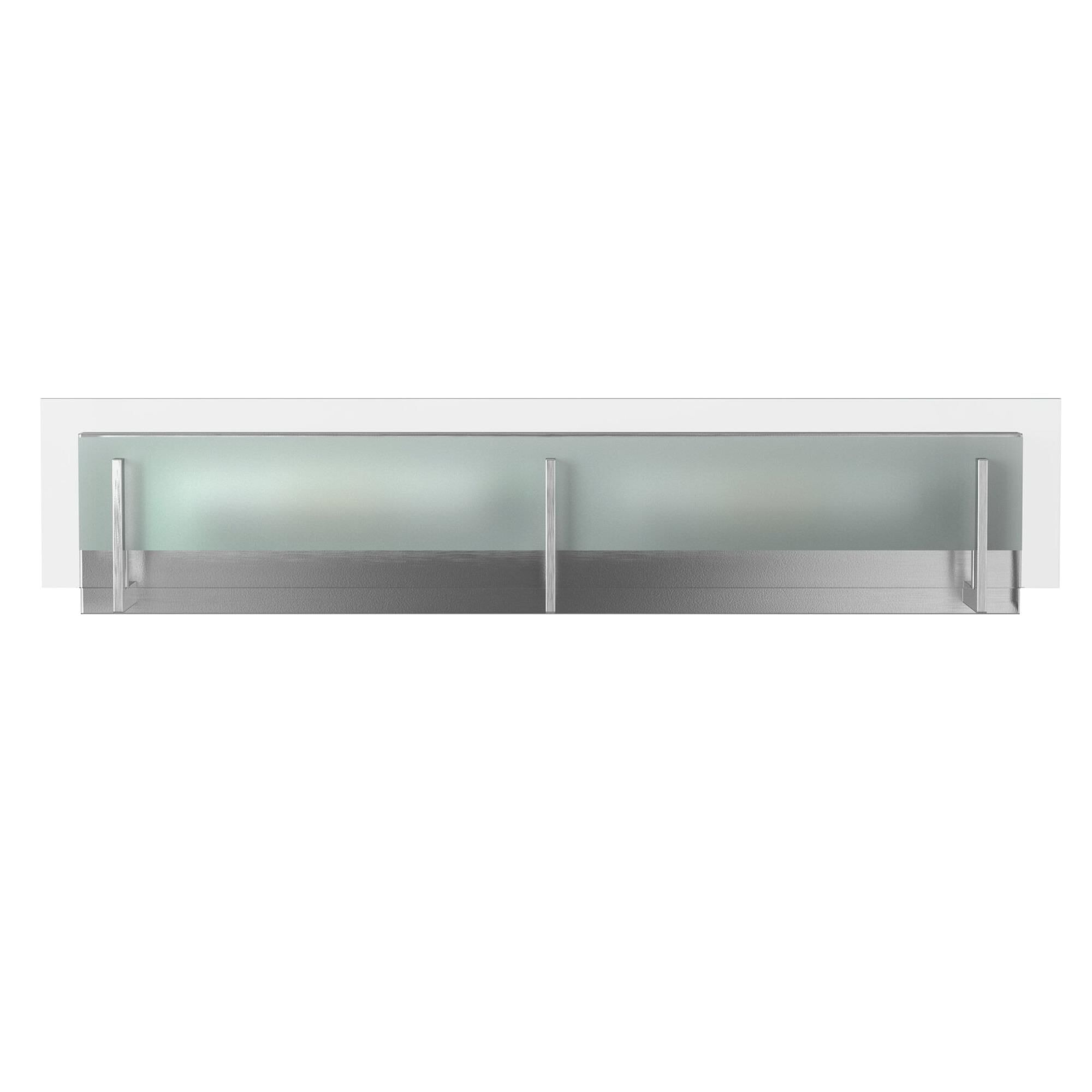 Shown in Chrome finish and Clear Beveled Inside-Etched glass