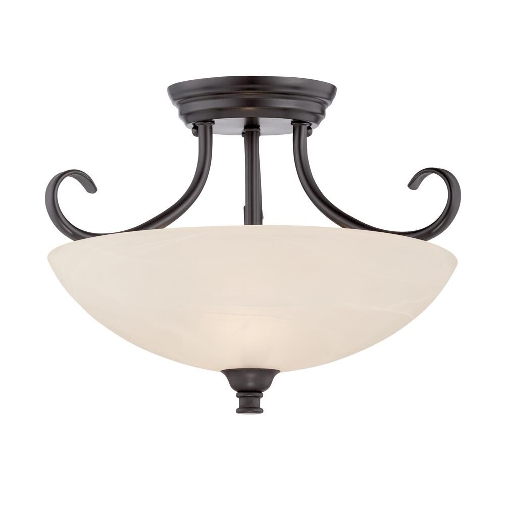 Shown in Oil Rubbed Bronze finish and Frosted glass