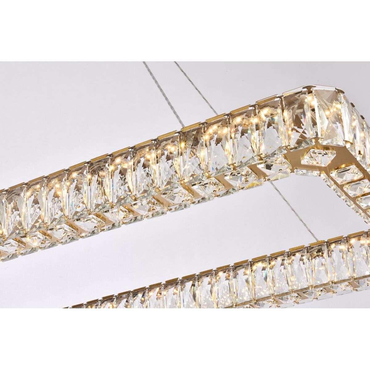 Elegant Lighting Monroe 50 Inch LED Linear Suspension Light