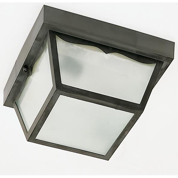 Shown in Black finish and Frosted Acrylic Panels glass