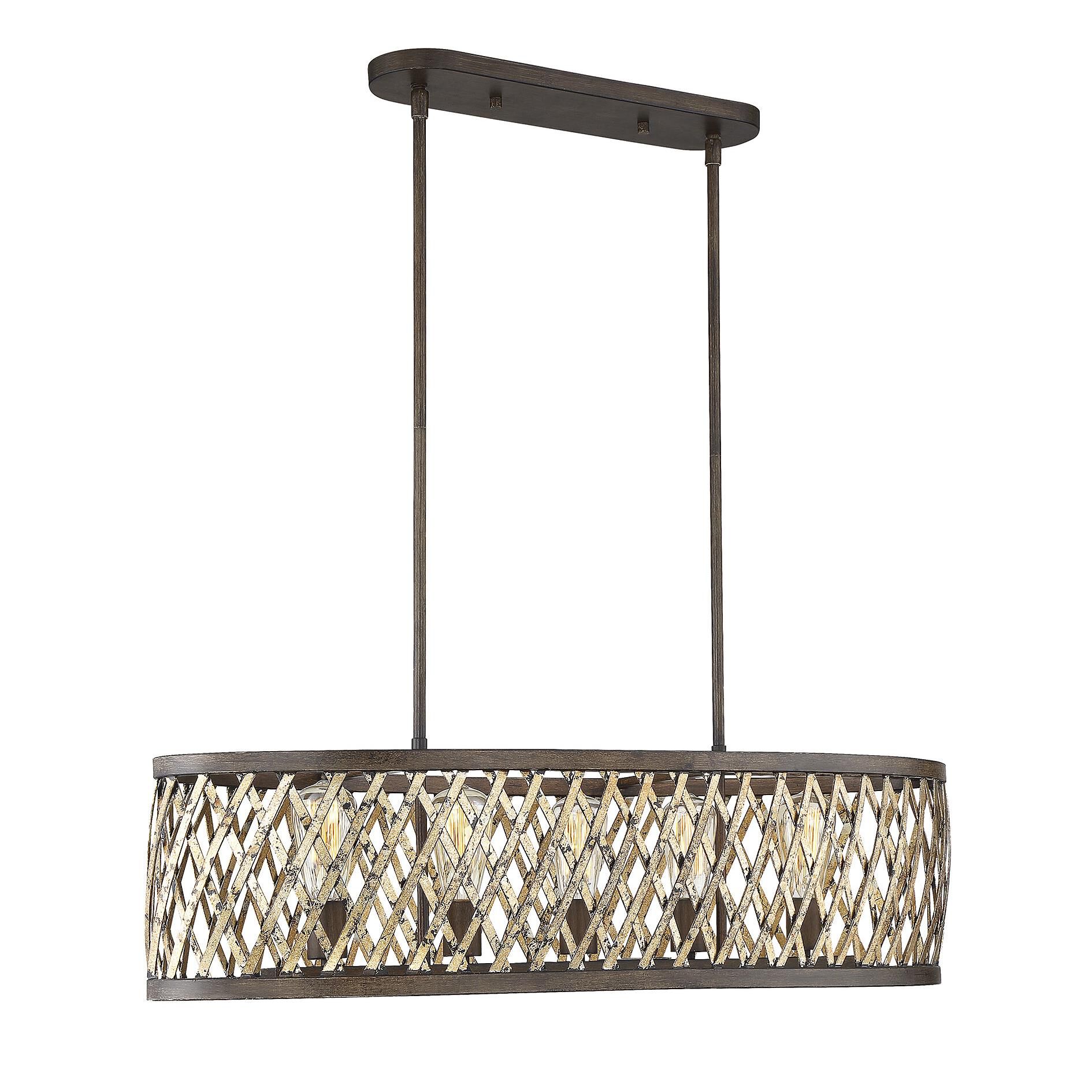 Sandoval 36 Inch 5 Light Linear Suspension Light by Savoy House