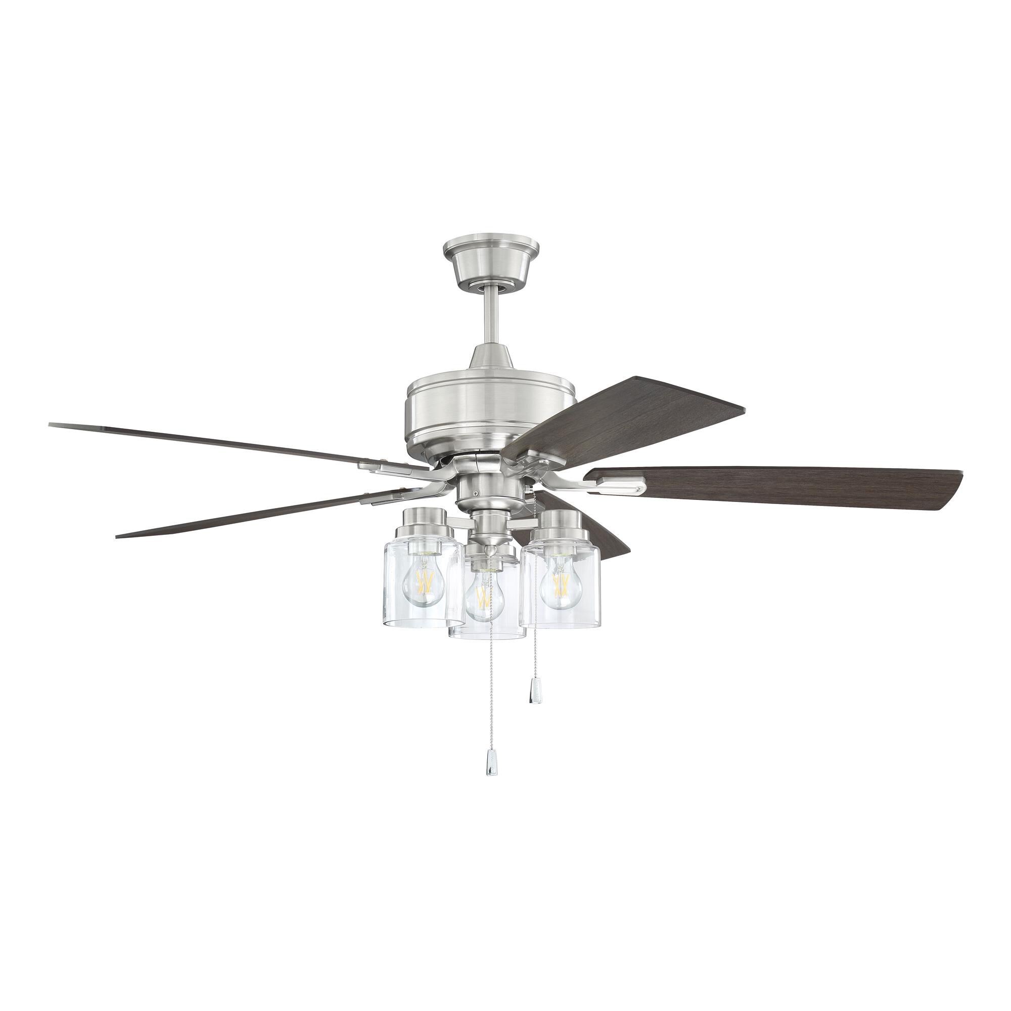 Shown in Brushed Polished Nickel finish and Clear glass