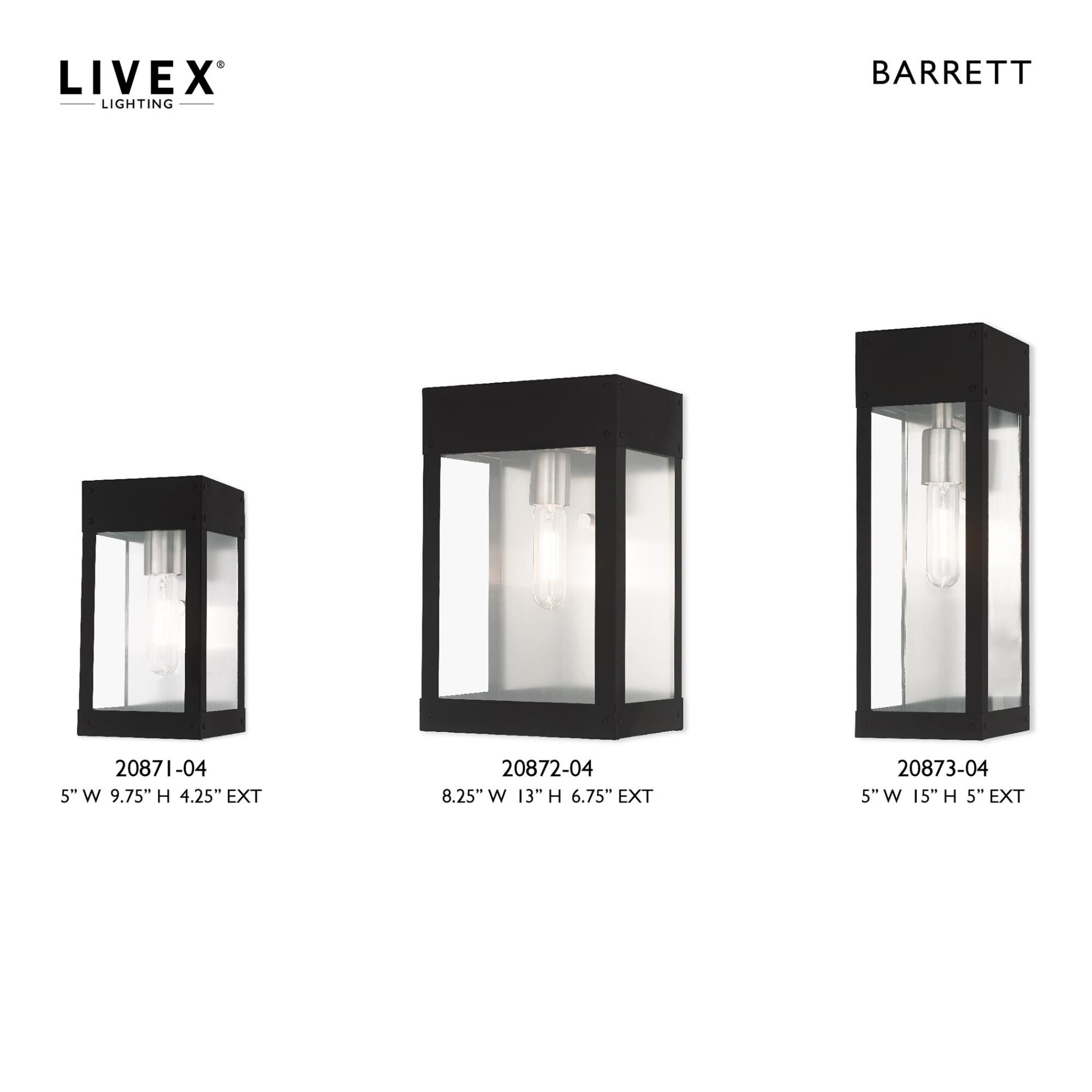 Barrett 15 Inch Tall 1 Light Outdoor Wall Light by Livex Lighting