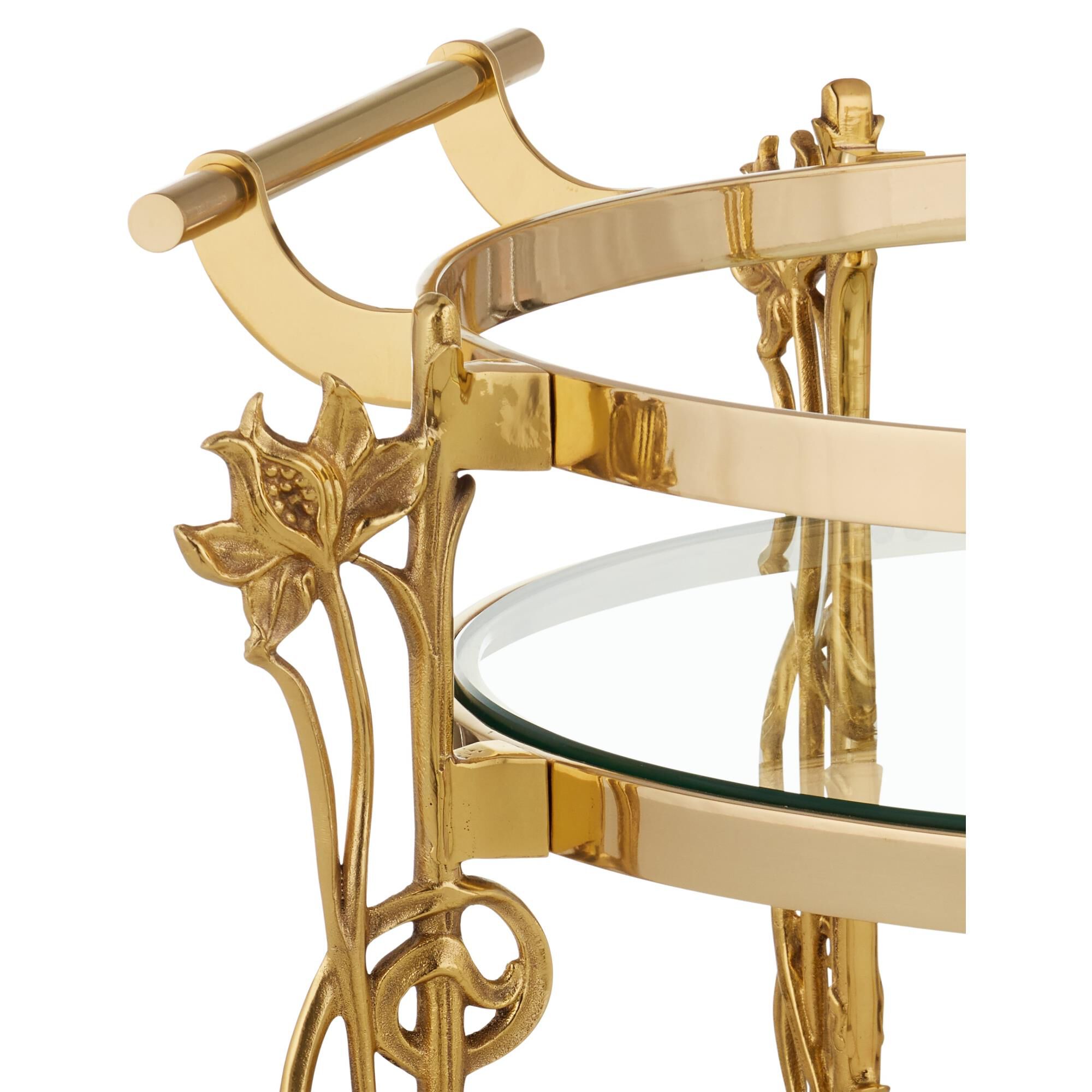 Shown in Polished Brass, Clear, Natural finish