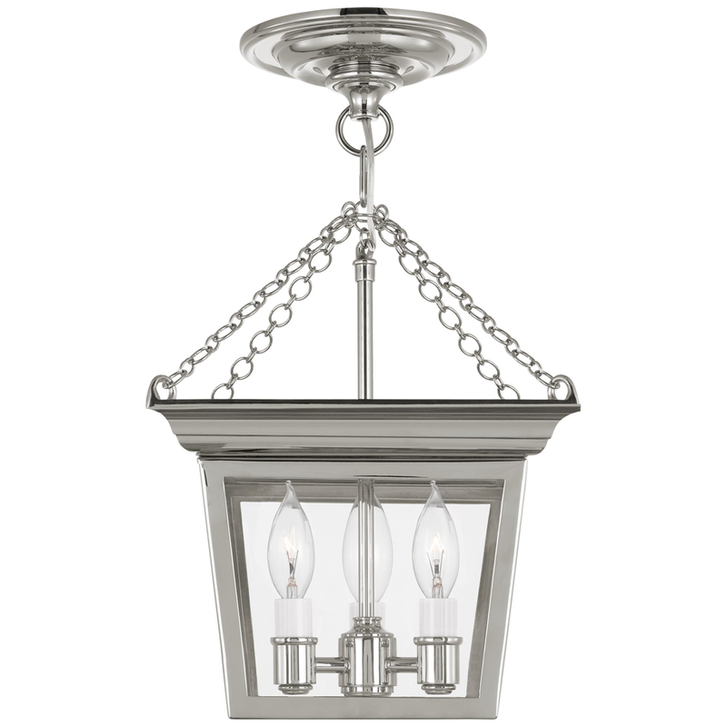 Chapman & Myers Cornice 9 Inch 3 Light Semi Flush Mount by Visual Comfort Signature Collection