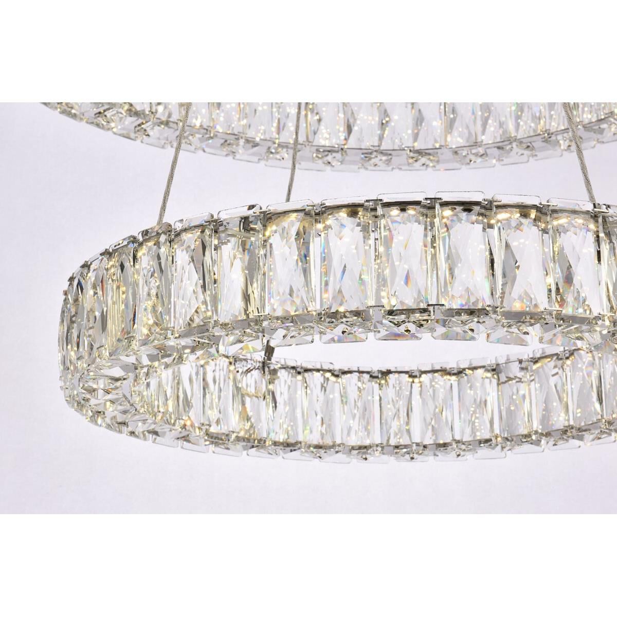 Monroe 28 Inch 2 Light LED Chandelier by Elegant Lighting