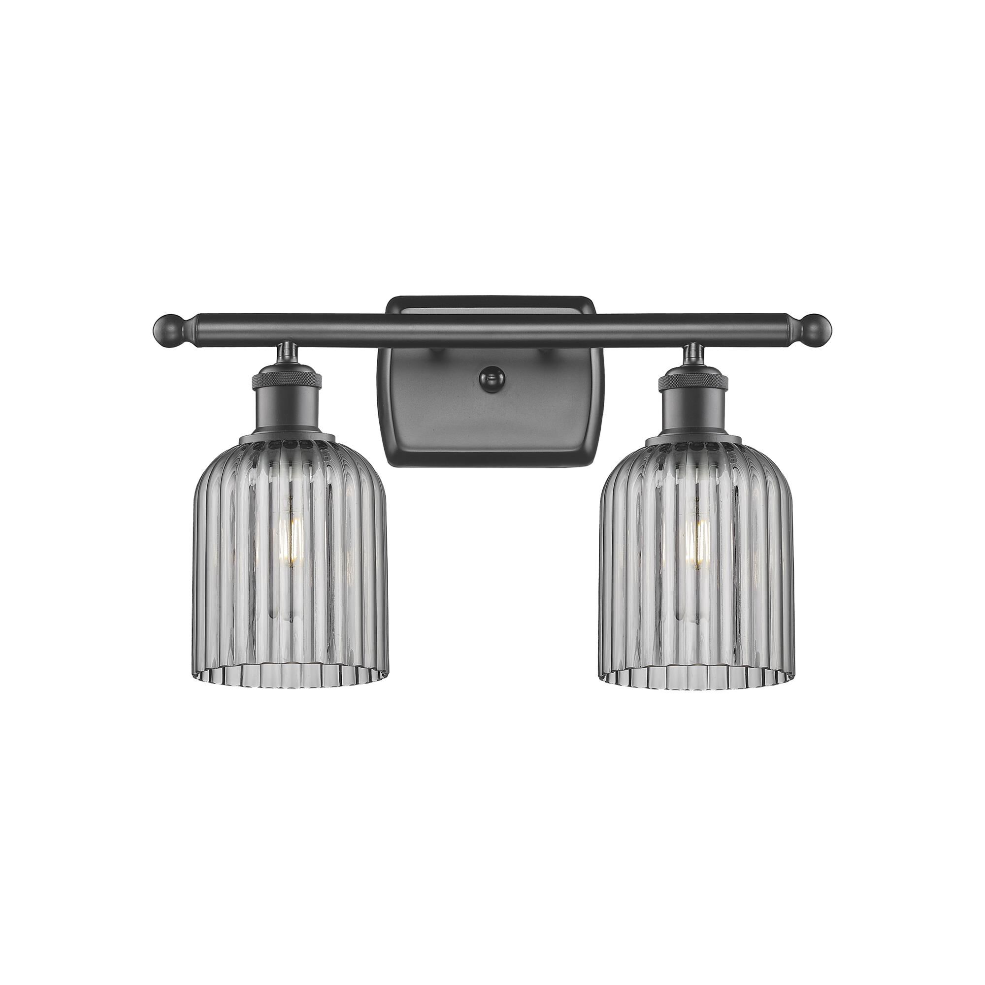 Shown in Oil Rubbed Bronze finish and Light Smoke shade